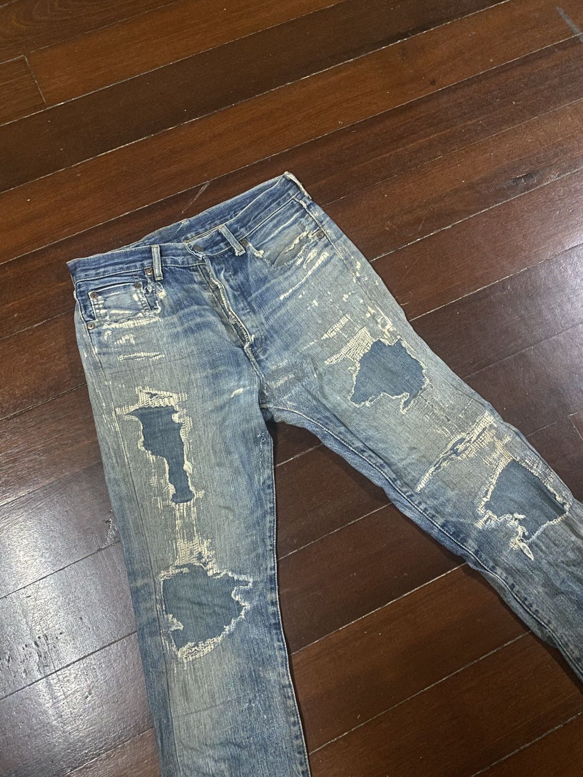 Levi's Vintage Clothing Vintage Levi’s Big E 503 RedLine boro distressed rework Size US 31 - 5 Thumbnail