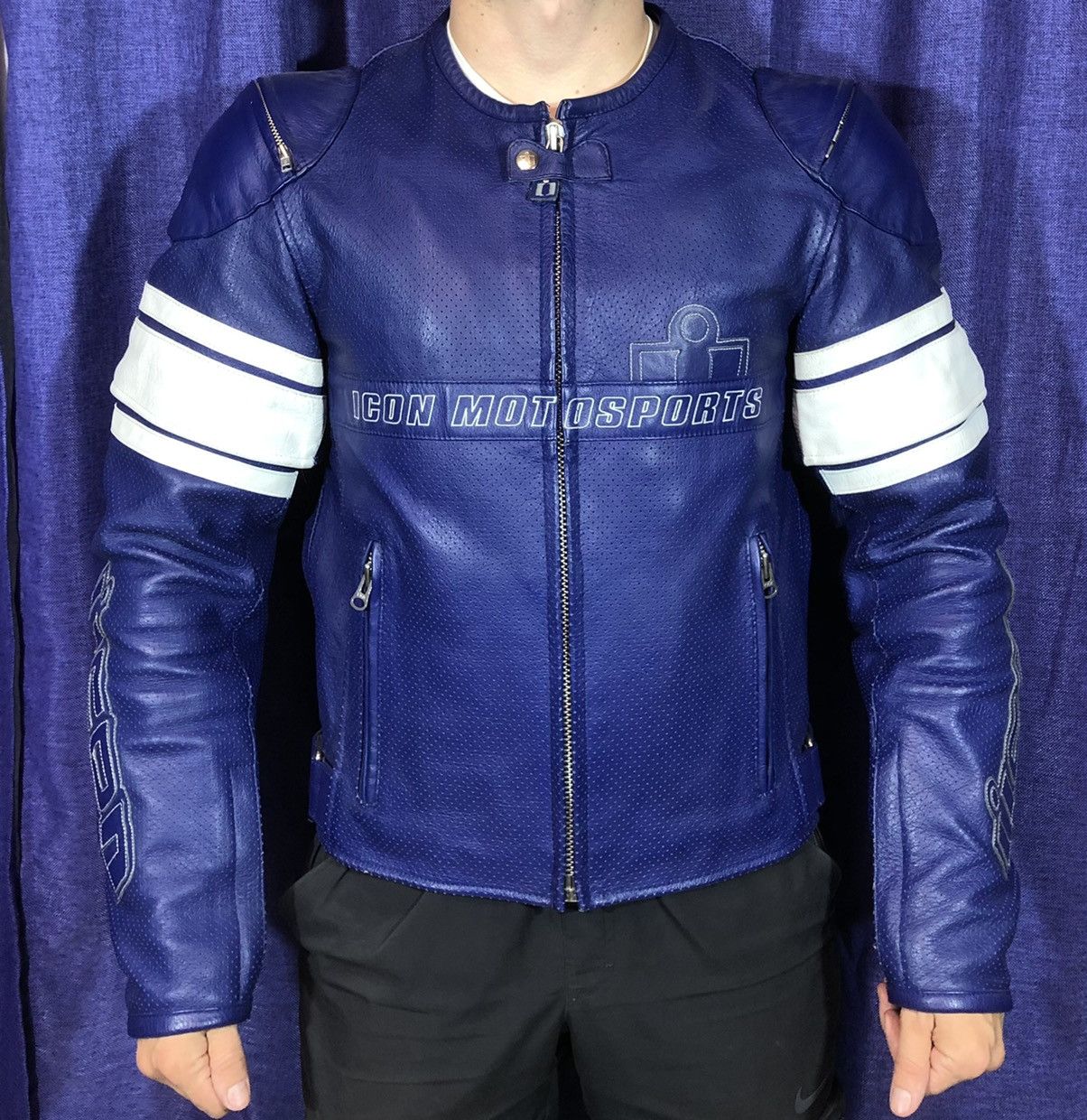 Dainese × Honda × Yamaha Icon motorcycle Leather Jacket Racing Size US M / EU 48-50 / 2 - 2 Thumbnail