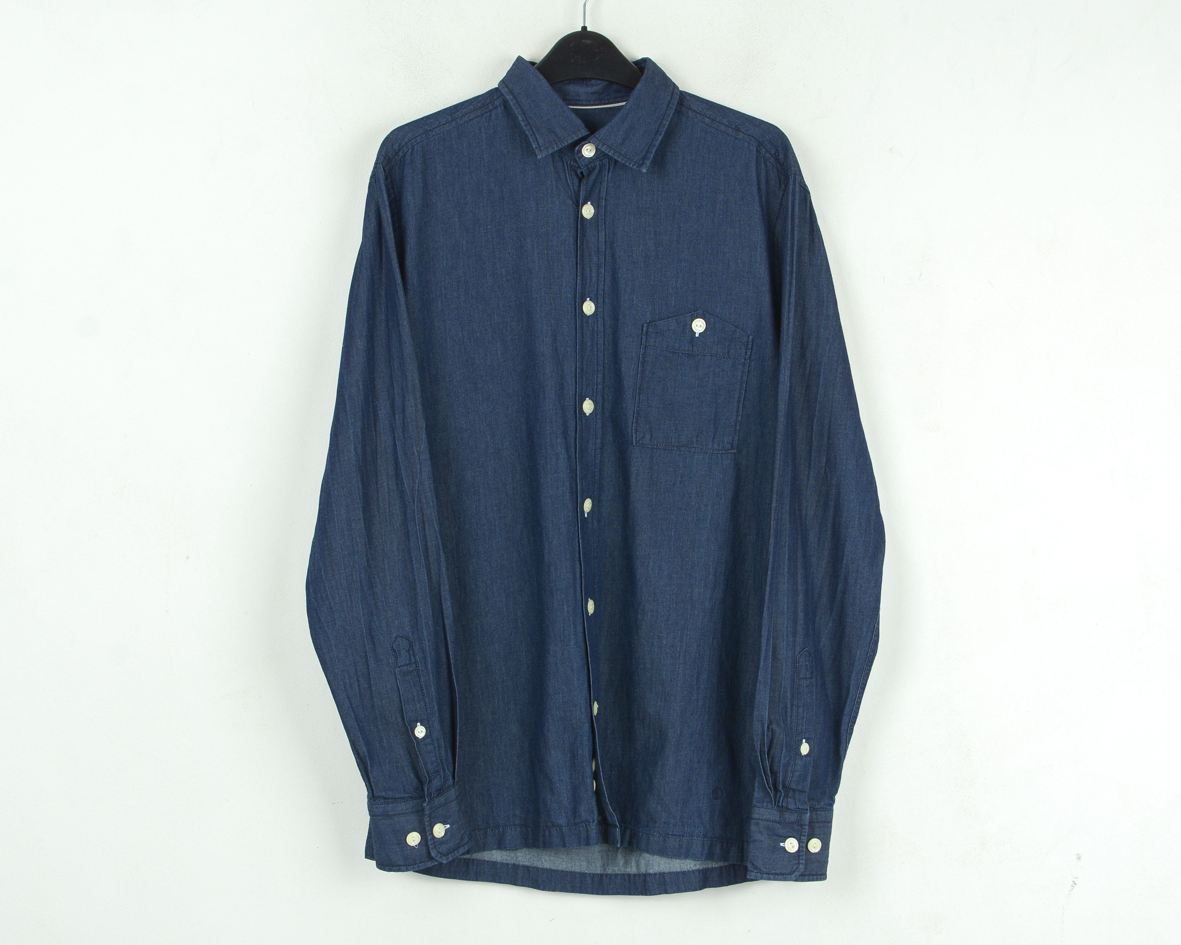 Bogner Men S Denim Shirt Oxford 39 Long Sleeve Casual Blue Button Size US S / EU 44-46 / 1 - 1 Thumbnail