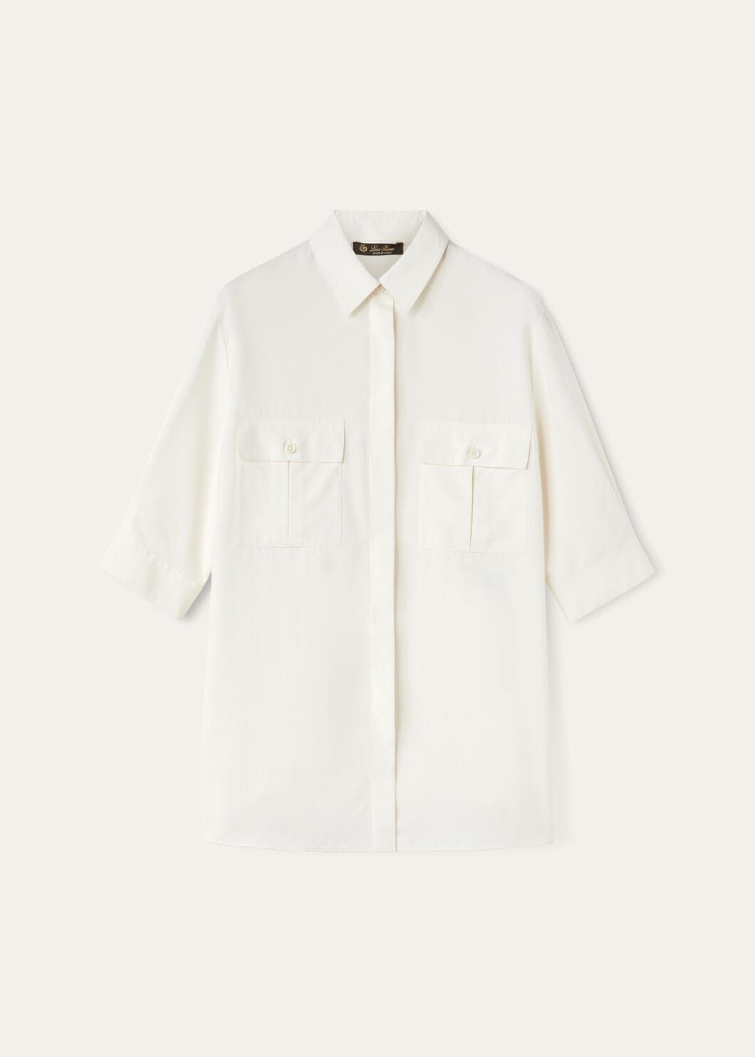 Loro Piana o1srvl11e0825 FAO4063 Cinzia Shirt in White Size XS / US 0-2 / IT 36-38 - 1 Thumbnail