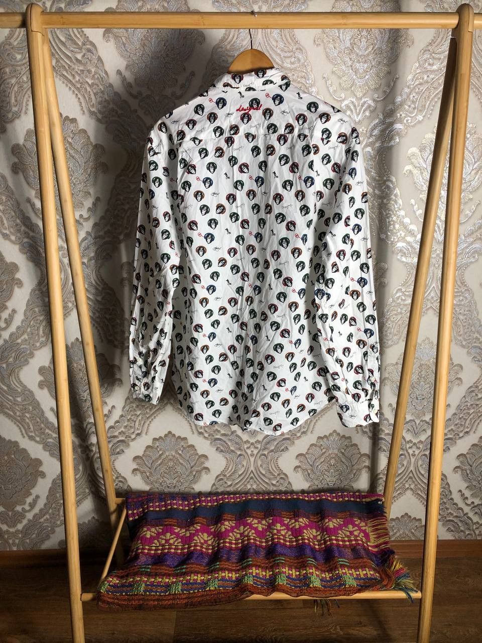 Desigual × Vintage VERY RARE DESIGUAL MONOGRAM LONG SLEEVE SHIRT DESIGNER DELUX Size US XL / EU 56 / 4 - 7 Thumbnail