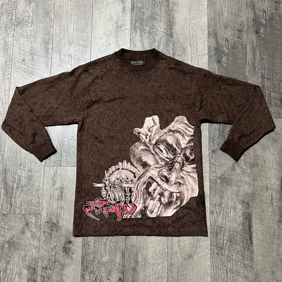 image of Travis Scott Utopia Tour Tee in Brown, Men's (Size Medium)