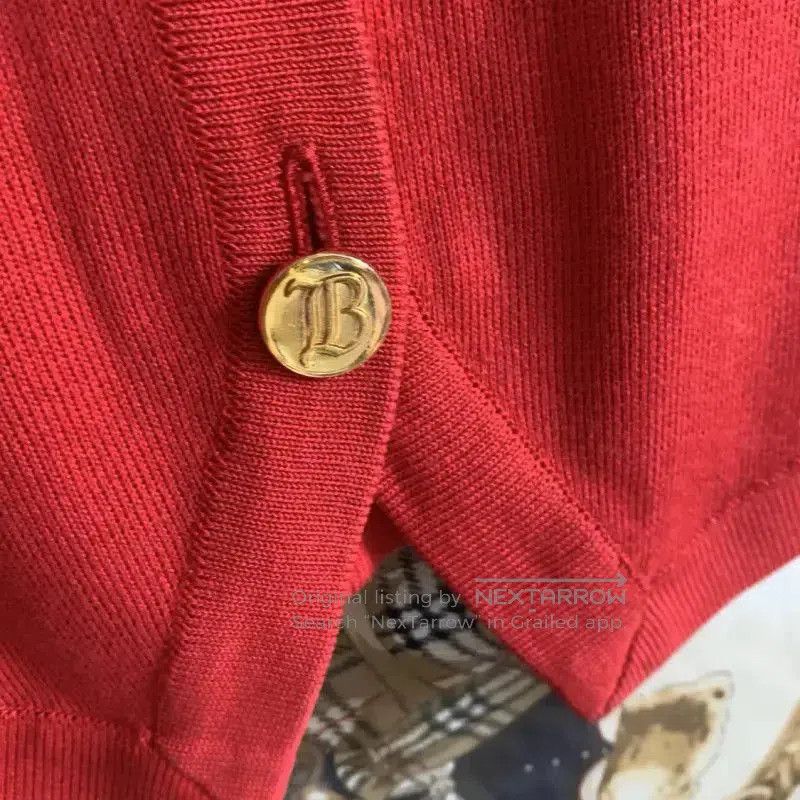 Burberry Burberry Red Cotton Blend Women's Knit Top. Size M / US 6-8 / IT 42-44 - 2 Thumbnail