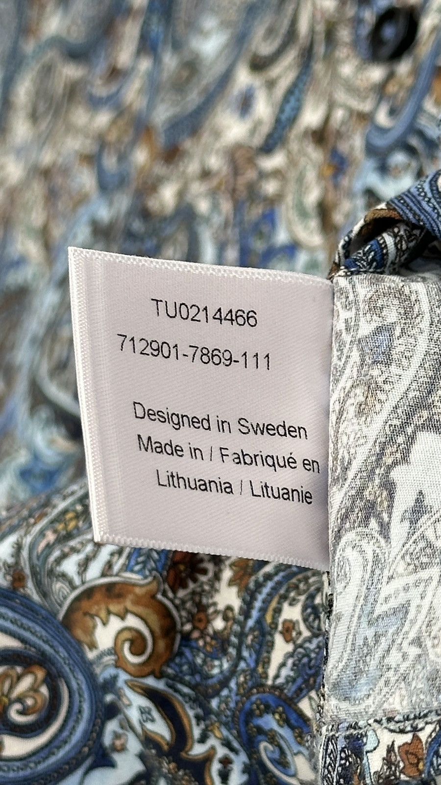Strenstroms Stenstroms Paisley Dress Button Up Shir Size 38S - 9 Thumbnail
