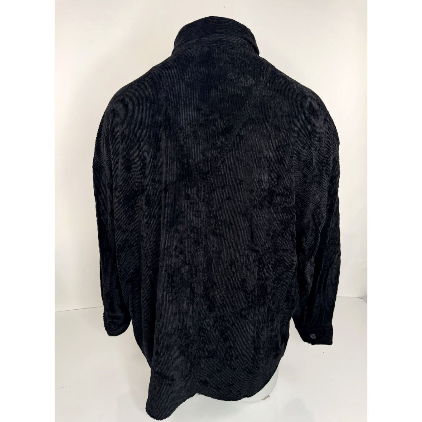 Rag & Bone Rag & Bone - Oversized Mens L Ribbed Velvet Corduroy Shirt - Button-Up Long Sleeve Black EXC Size US L / EU 52-54 / 3 - 3 Thumbnail