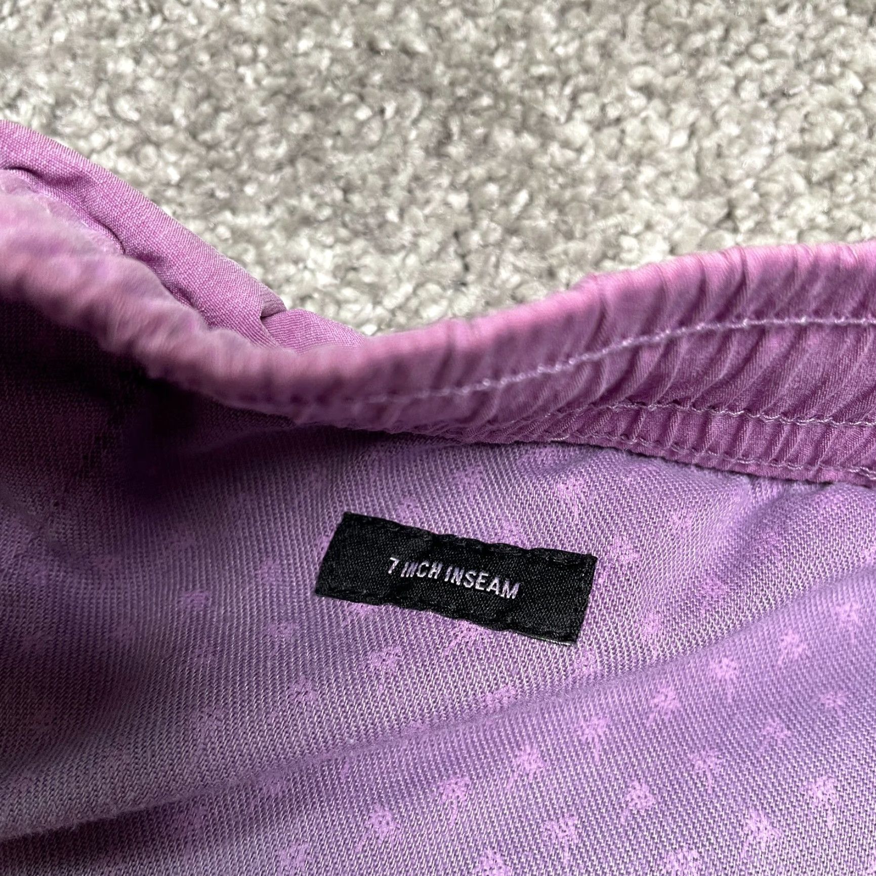 Bonobos VINTAGE BONOBOS Chino Shorts Mens Large Purple Cotton Nylon Elastic Waist Drawstring 35x6.5 Casual 90s Mens Size US 33 - 6 Thumbnail
