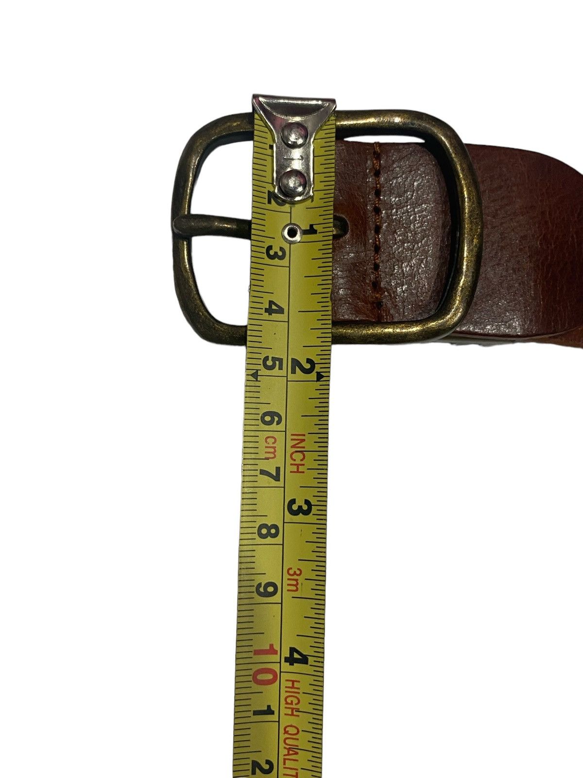 Japanese Brand Men’s Brown Leather Belt Size 33”-37” Size 36 - 9 Thumbnail
