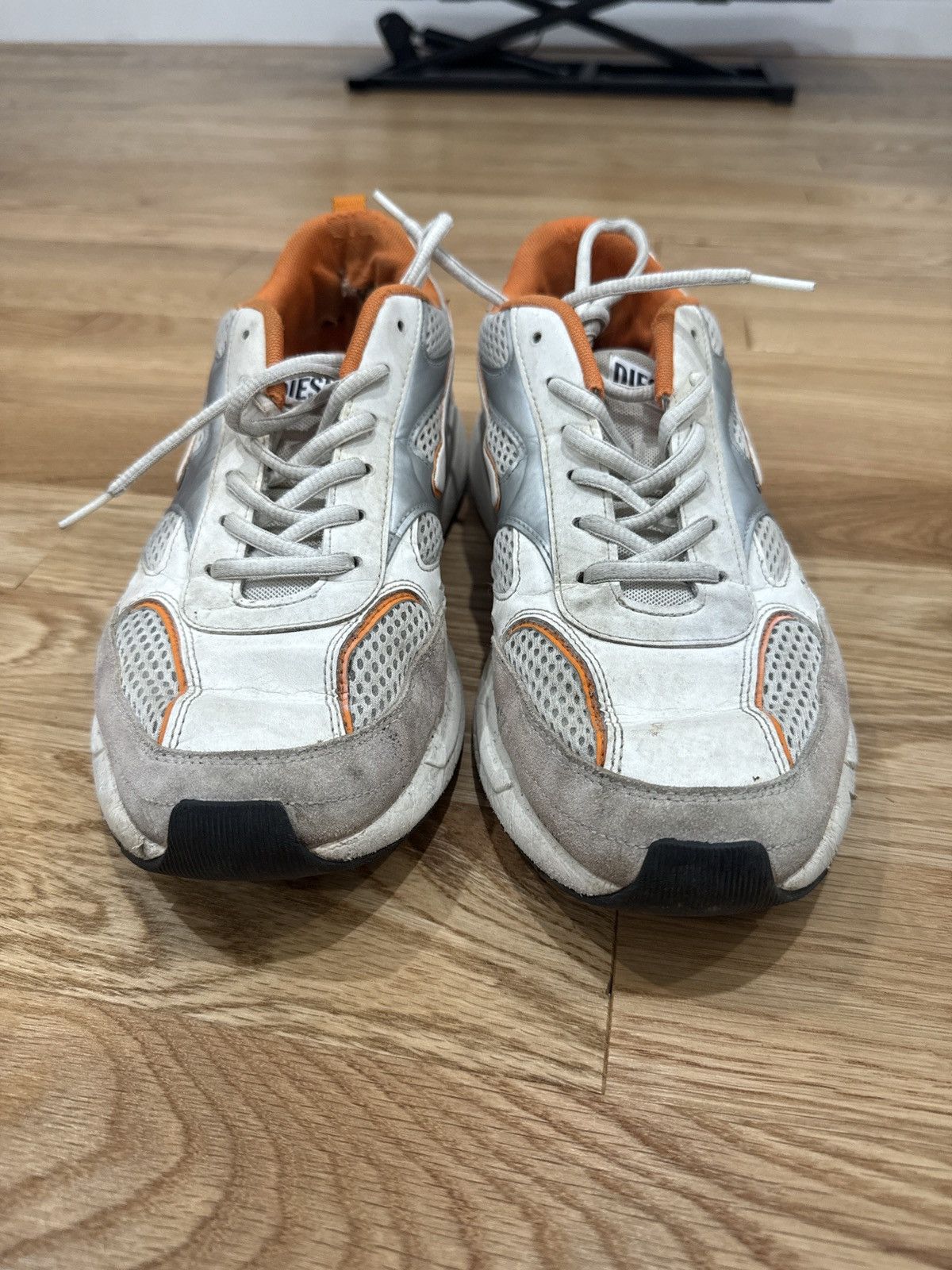 Diesel Diesel Sport Runner Sneakers – White/Orange Size US 11 / EU 44 - 6 Thumbnail