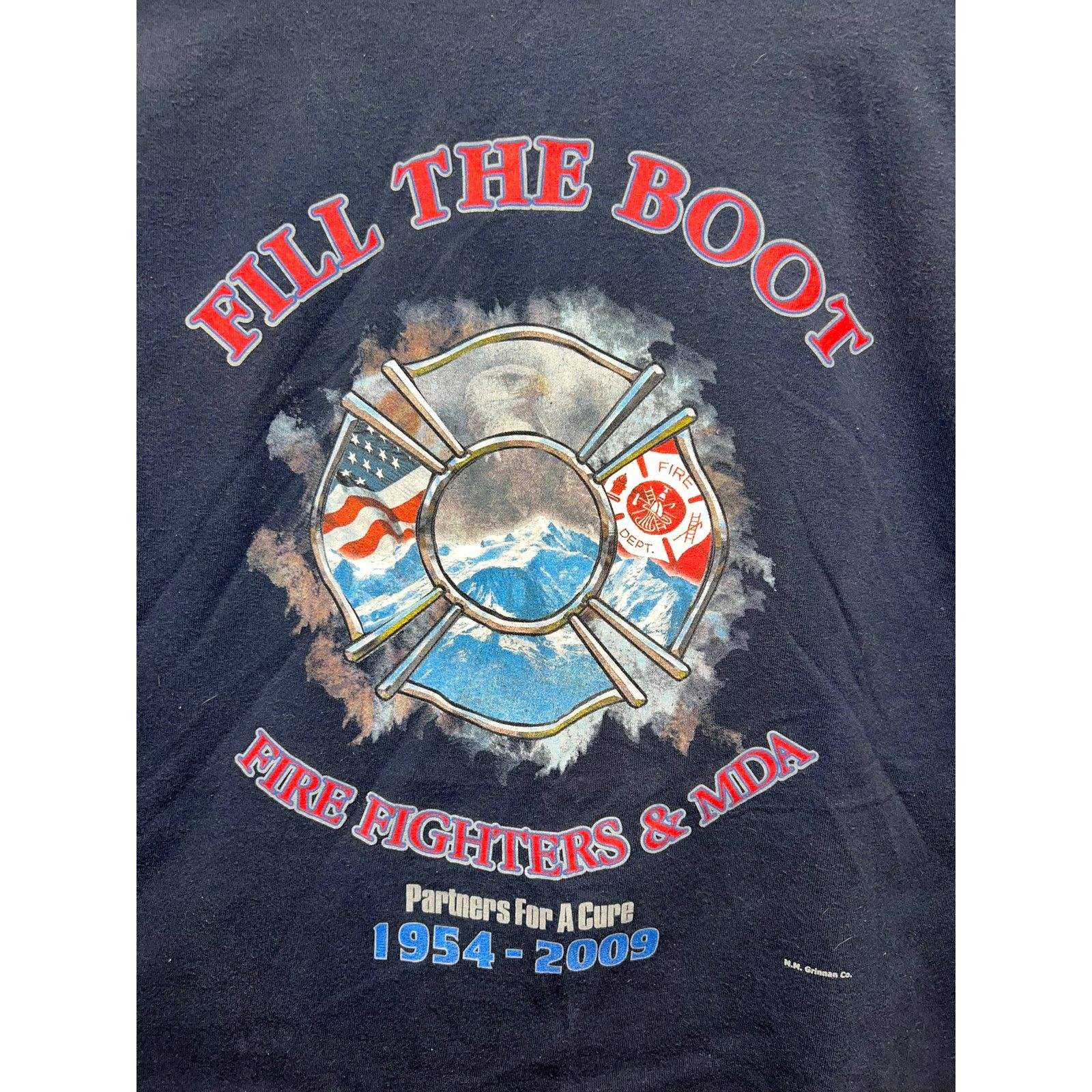 Gildan Fill The Boot Firefighter Shirt Fire Fighers & MDA Tee 2XL Size US XXL / EU 58 / 5 - 6 Thumbnail