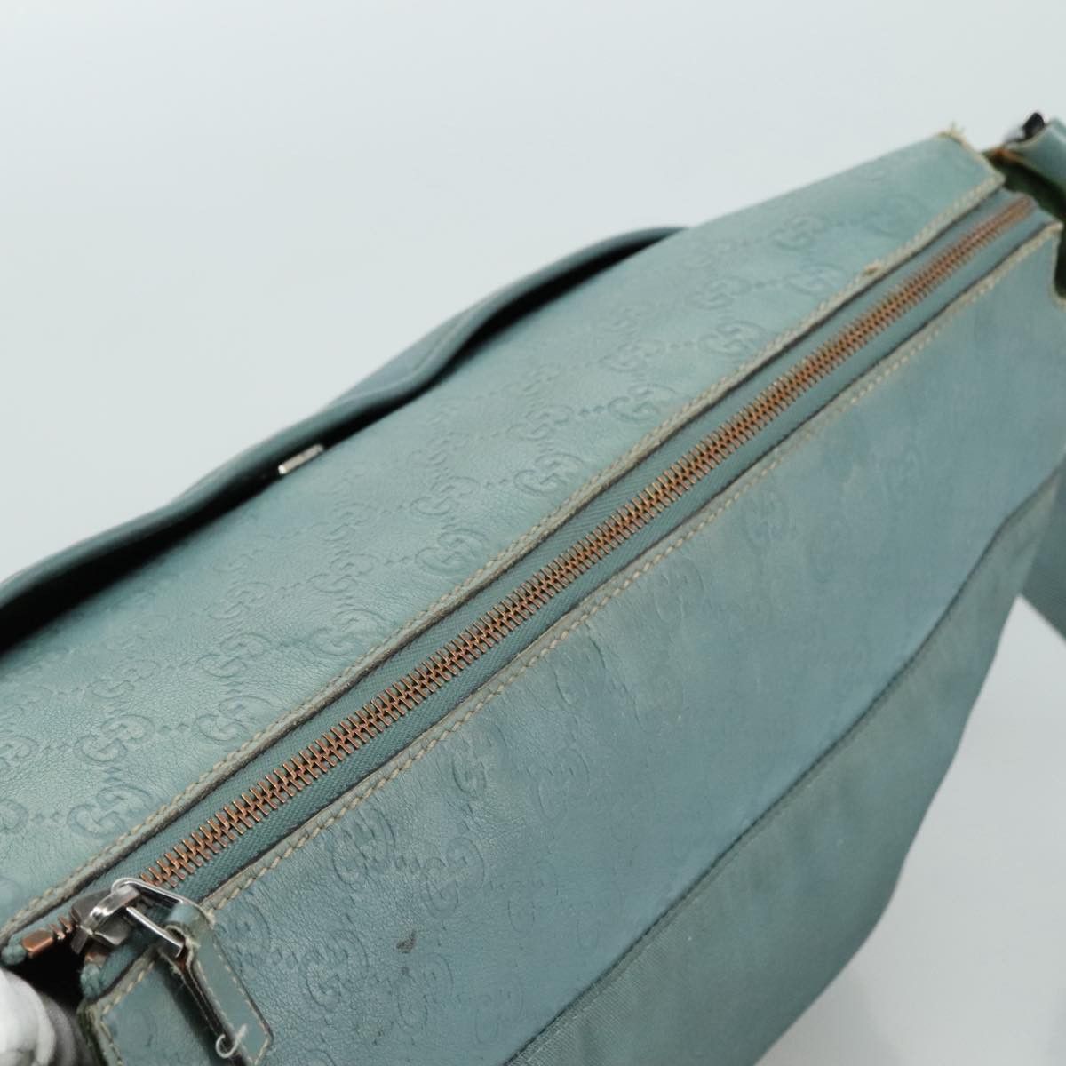 Gucci GUCCI GG Canvas Guccissima Shoulder Bag Turquoise Blue Size ONE SIZE - 6 Thumbnail