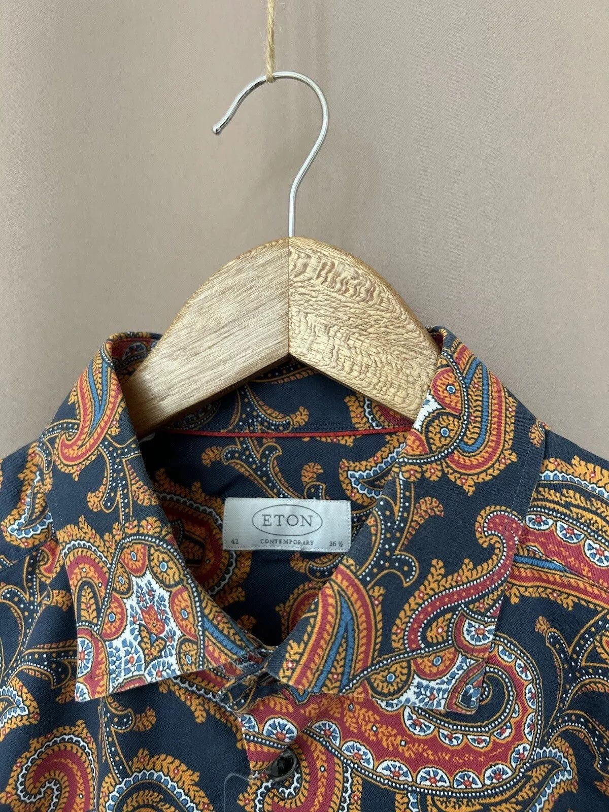 Eton Eton Printed Button Down Shirt Mens Size 42 or M/L Size US M / EU 48-50 / 2 - 10 Thumbnail