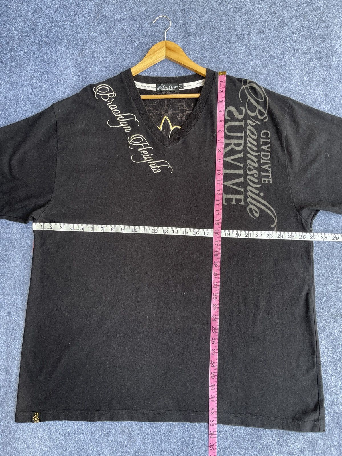 The Unbranded Brand Last Drop🔥Broklyn Heights Like Design CHROME HEART T Shirt Size US XXL / EU 58 / 5 - 13 Thumbnail