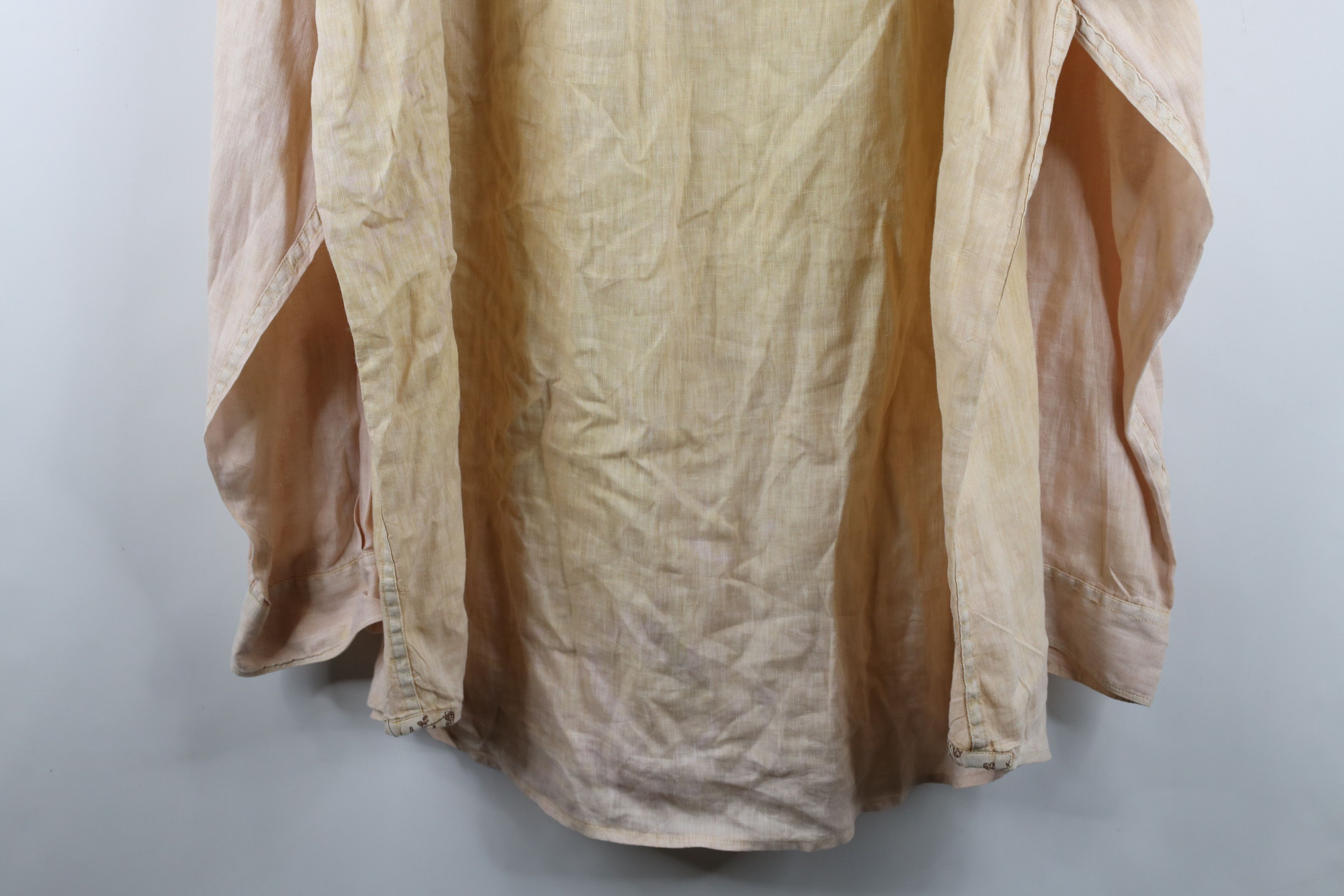 Vintage Vintage 90s Streetwear Linen Ombre Collared Button Shirt Size US XXL / EU 58 / 5 - 15 Thumbnail