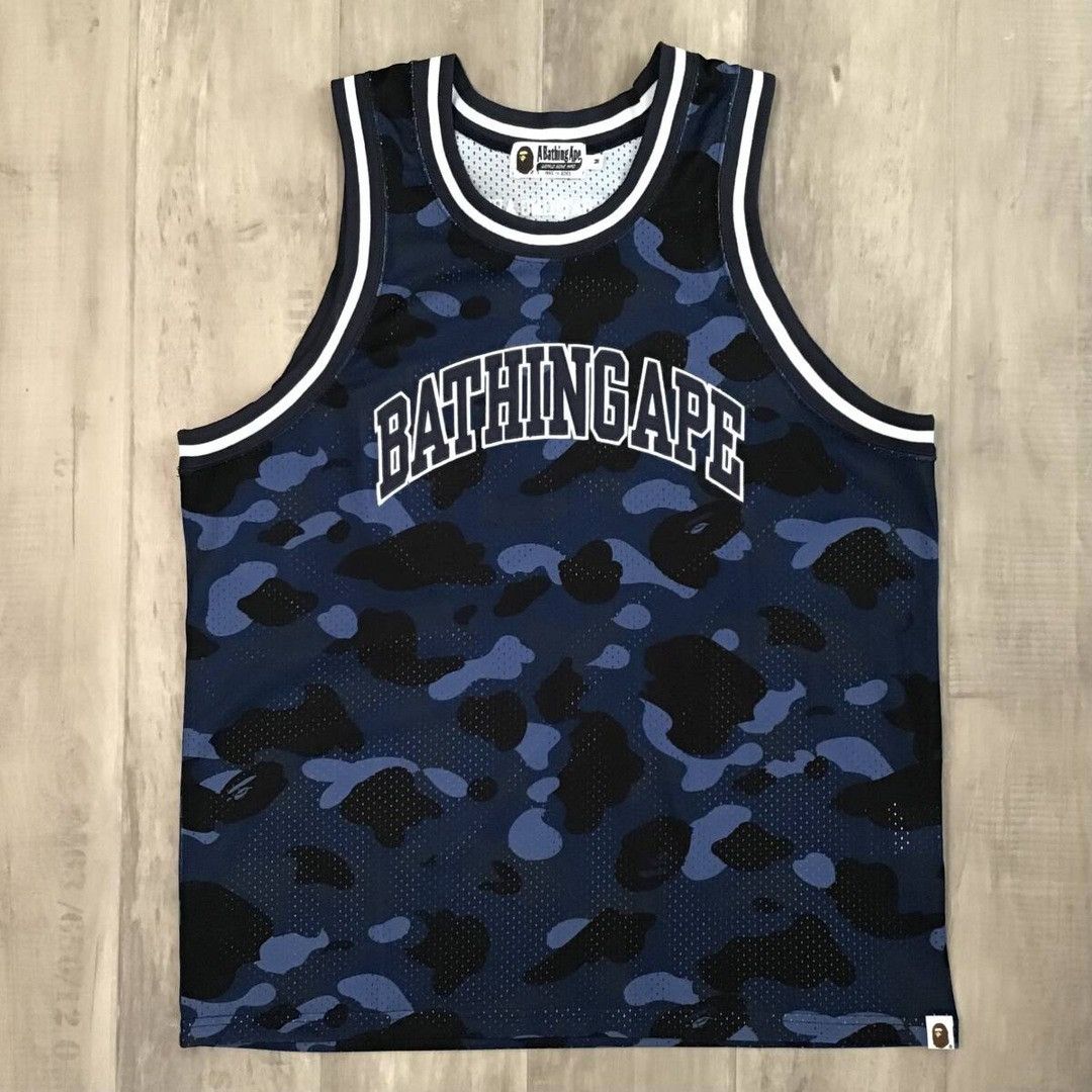 Bape BAPE Blue camo basketball tank top a bathing ape Size US M / EU 48-50 / 2 - 1 Thumbnail