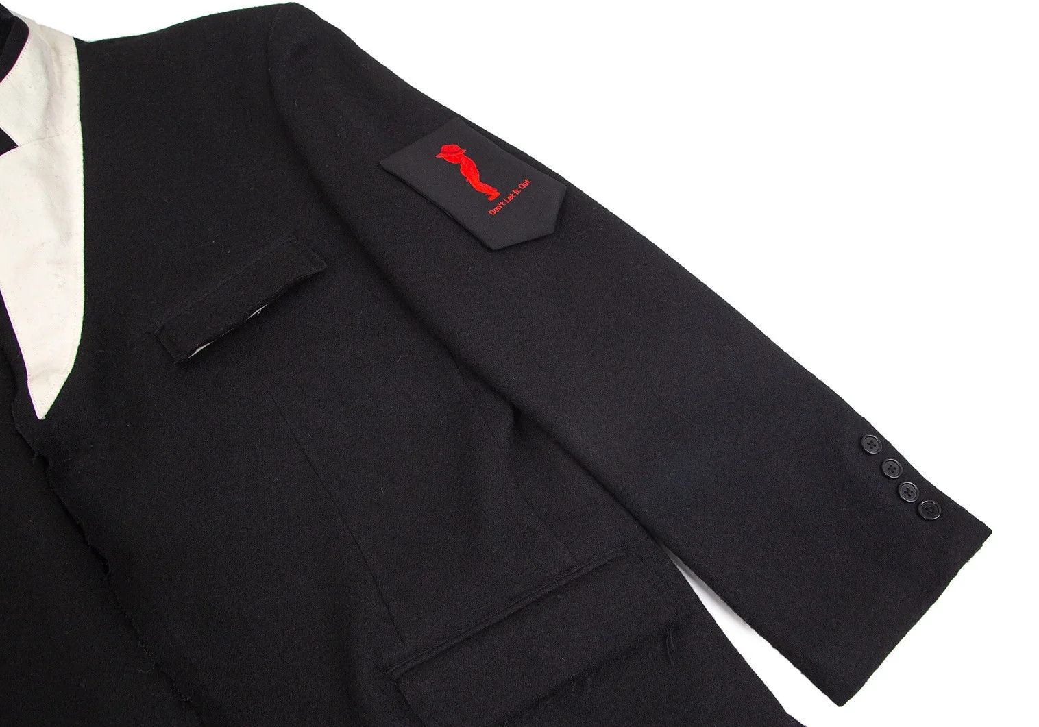 Yohji Yamamoto Yohji Yamamoto Little Boy Patch Cut Jacket Size US XL / EU 56 / 4 - 3 Thumbnail