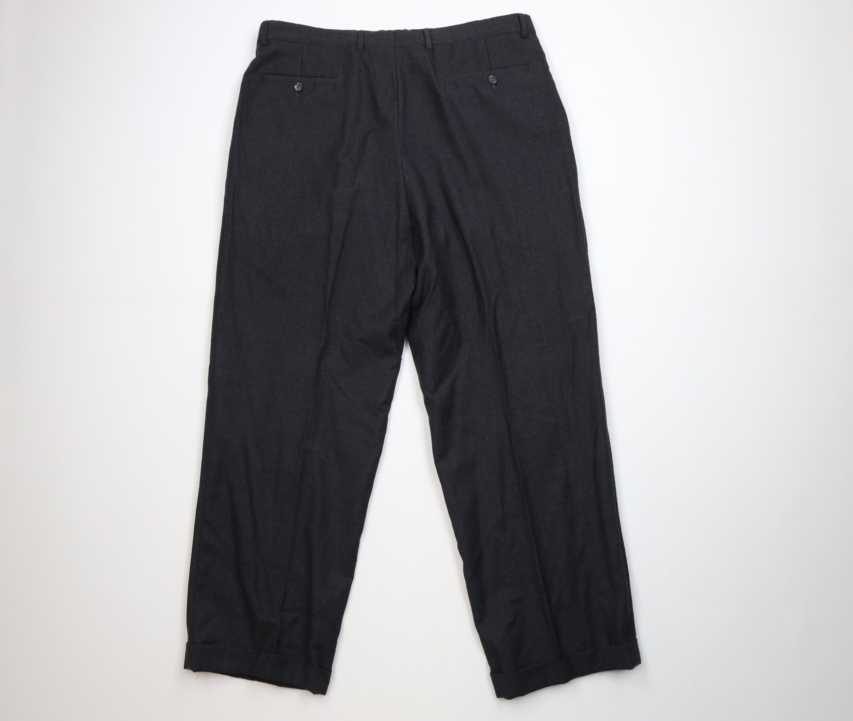 Vintage Vintage 90s Streetwear Wide Leg Chino Pants Charcoal Gray Size US 36 / EU 52 - 8 Thumbnail