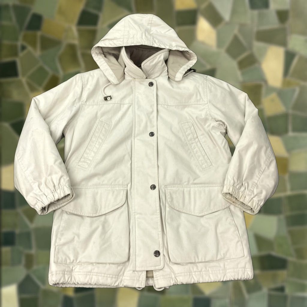 Vintage Pacific Trail Jacket Womens Small Beige Hooded Parka Fleece Lined Insulated Size S / US 4 / IT 40 - 1 Thumbnail