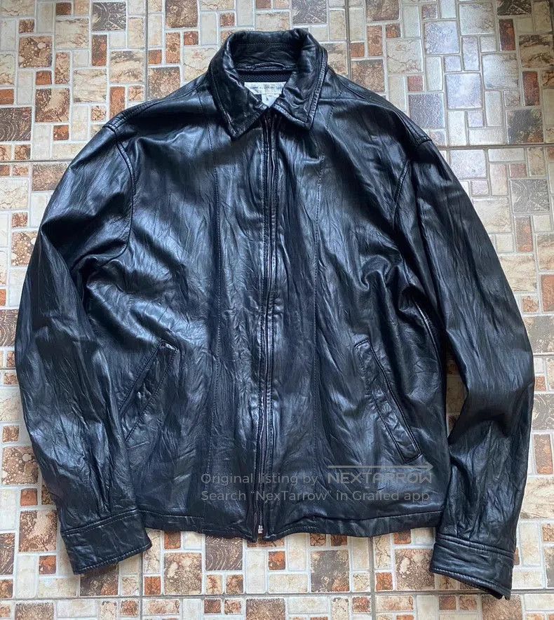 Comme des Garcons Comme des Garcons 05AW Pleated Leather Jacket. Size US M / EU 48-50 / 2 - 1 Thumbnail
