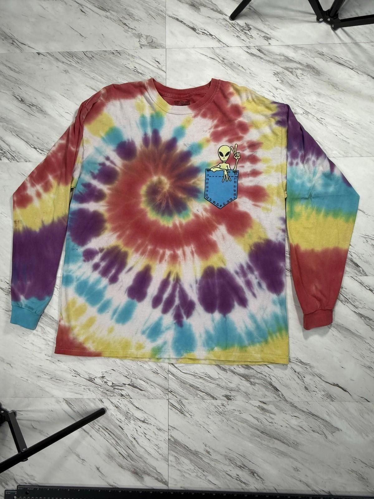 Other Thirty Single Alien Pocket Tie Dye Long Sleeve Shirt XL #8 Size US XL / EU 56 / 4 - 1 Thumbnail