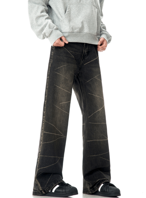 Japanese Brand × Jean Washed high street retro loose handsome casual jeans Size US 32 / EU 48 - 2 Thumbnail