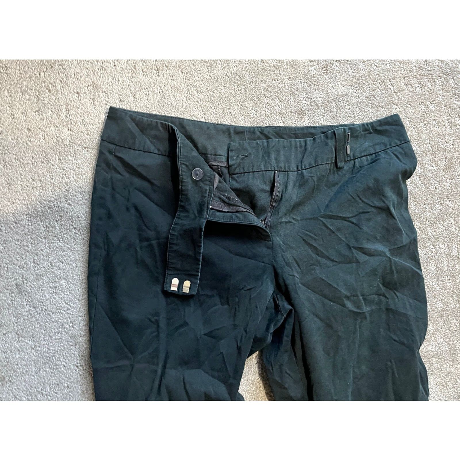 Vintage New York & Company Pants Cropped Mid-Rise Stretch Black 8 Womens Modern Size 30" / US 8 / IT 44 - 2 Thumbnail