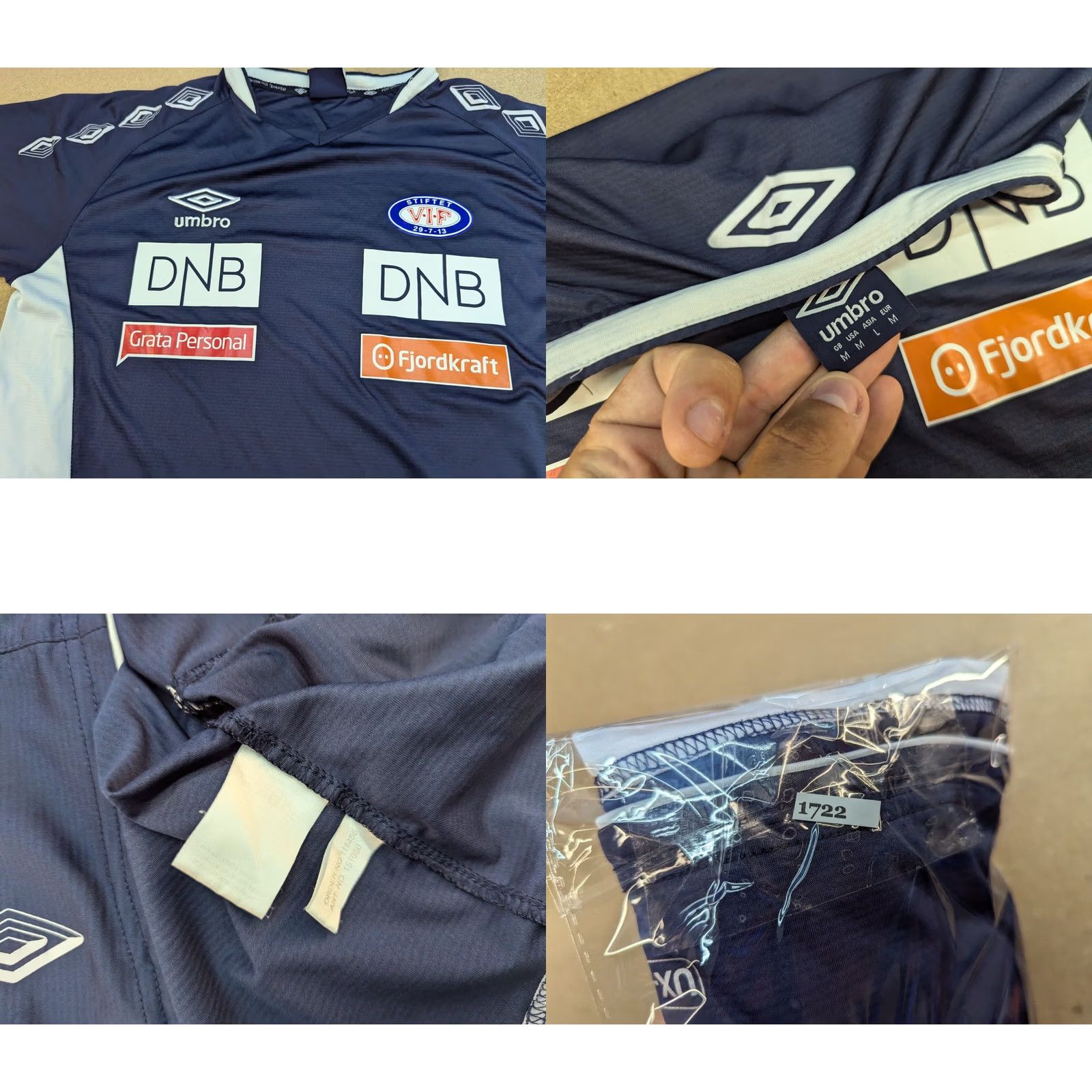 Adidas Umbro VIF Valerenga Oslo Norway Jersey Football Mens Size M Training Size US M / EU 48-50 / 2 - 8 Thumbnail