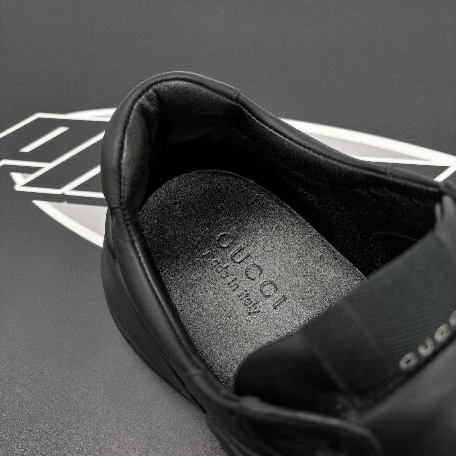 Gucci Gucci Rhyton Black Leather ' Interlocking G ' | GOOD COND! Size US 9.5 / EU 42-43 - 7 Thumbnail