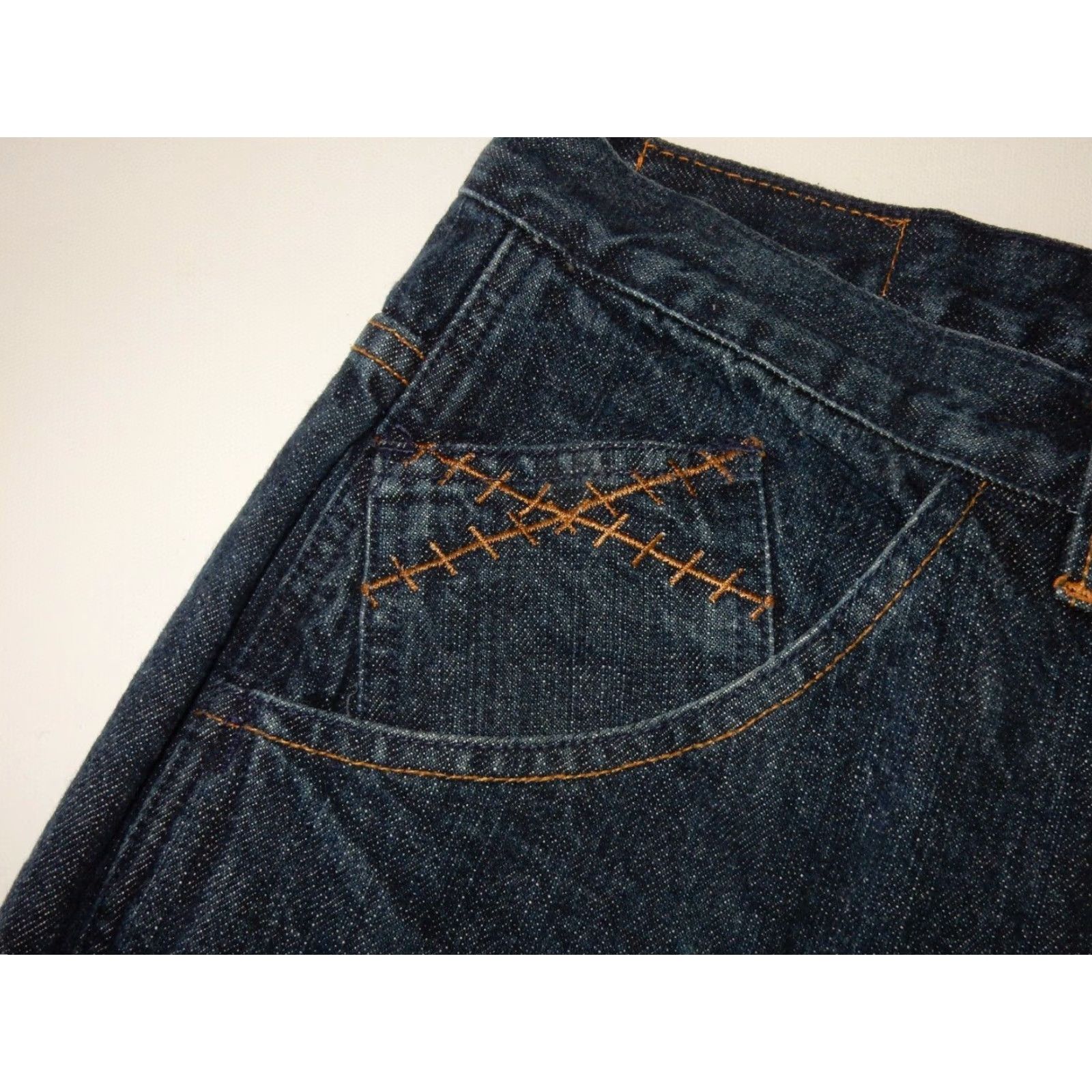 Denime VINTAGE Pure Playaz Men's Denim Jeans Tapered 34x33 Blue Baggy 90s Size US 34 / EU 50 - 7 Thumbnail