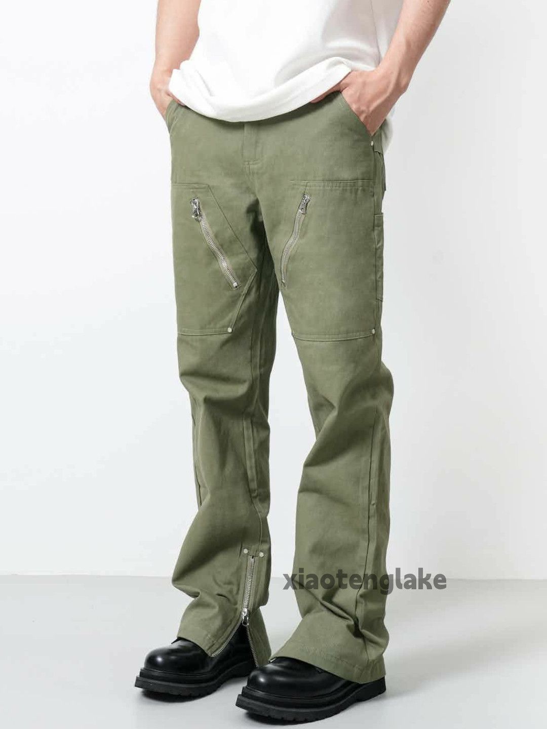 Designer × Japanese Brand × Vintage zipper utility outdoor sports carpenter flared pants Size US 32 / EU 48 - 7 Thumbnail