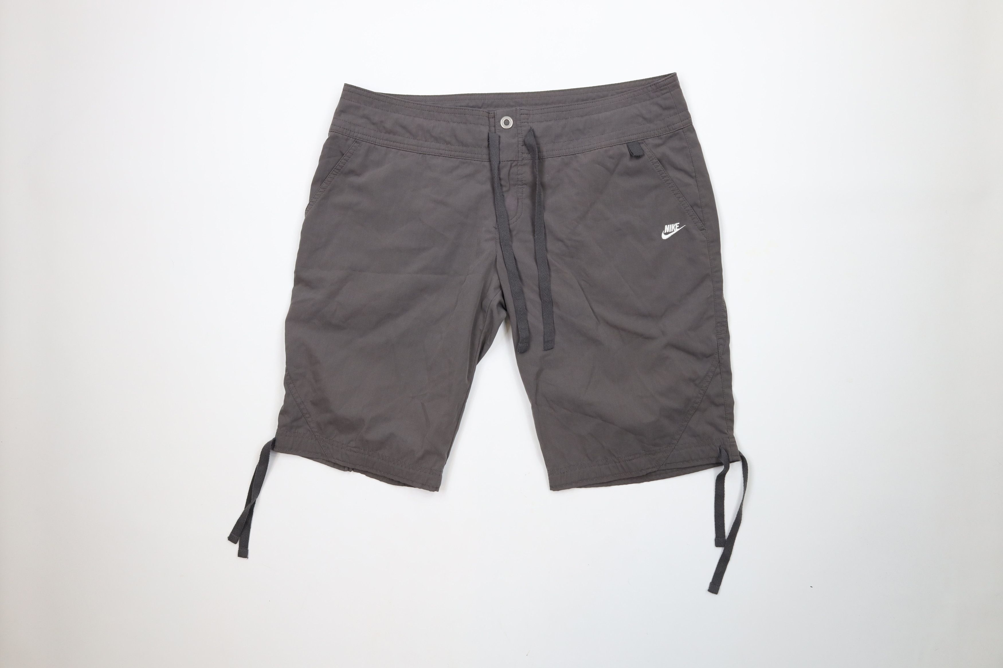 Nike × Vintage Vintage 90s Y2K Nike Mini Swoosh Tie Leg Bermuda Shorts Size 36" / US 14 / IT 50 - 1 Thumbnail