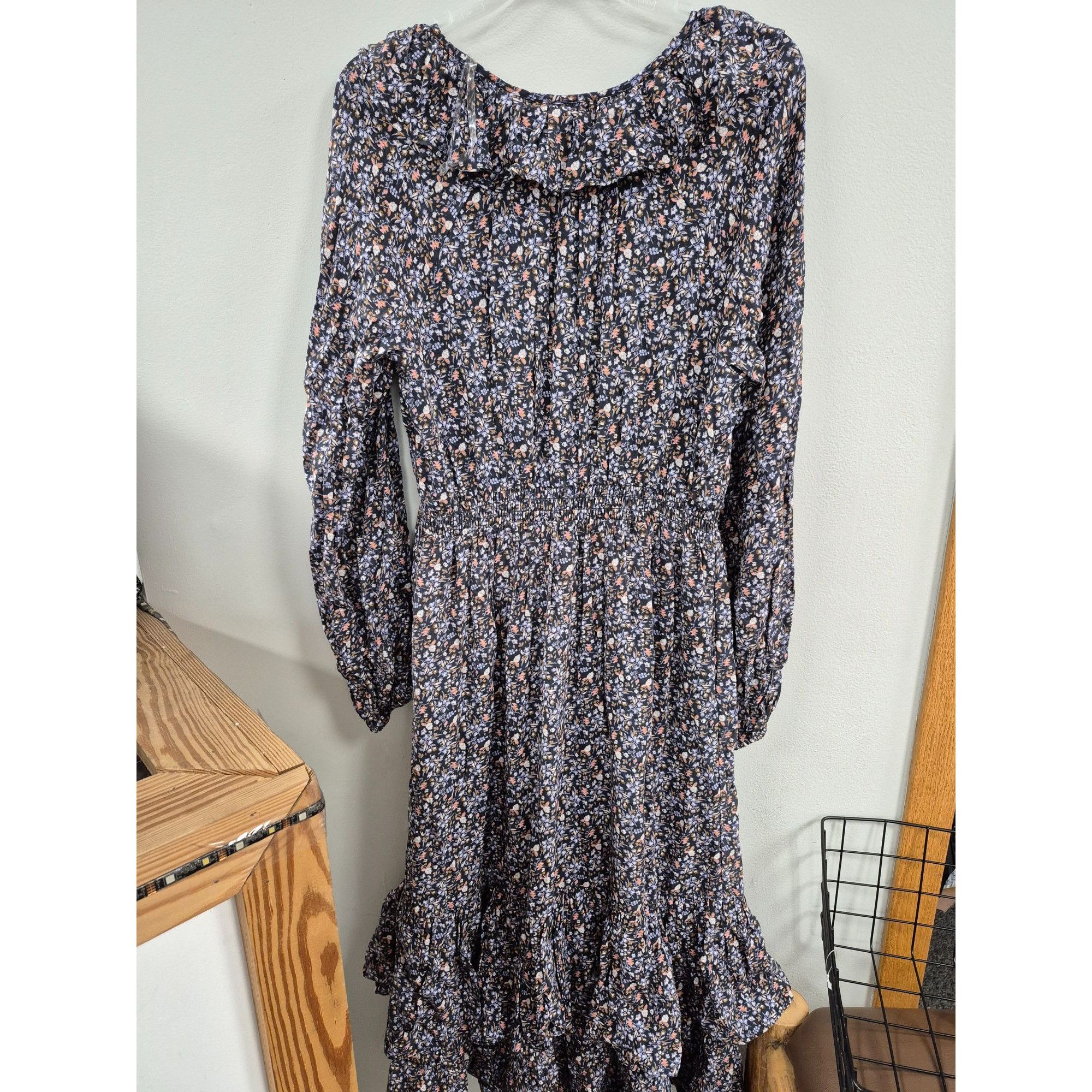 Other Women's Floral Print Balloon Long Sleeve Ruffle Collar Dress Size XS / US 0-2 / IT 36-38 - 5 Thumbnail