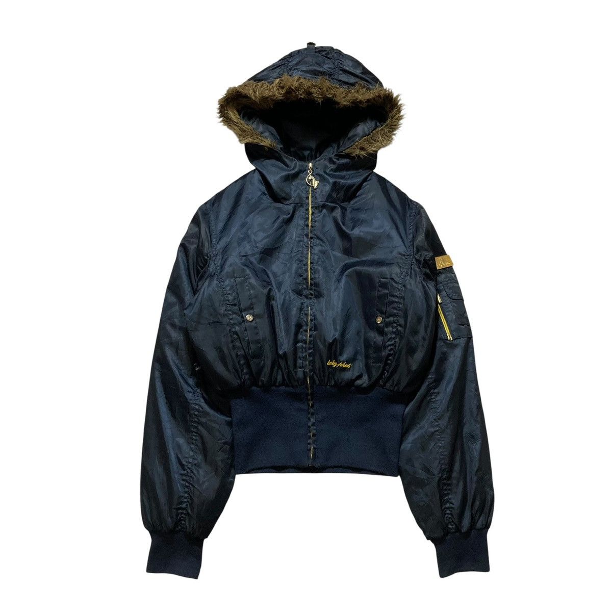 If Six Was Nine BABY PHAT - Vtg Puffer Zip Hoodie Fur Y2K Jacket Vkei Style Size US M / EU 48-50 / 2 - 1 Thumbnail