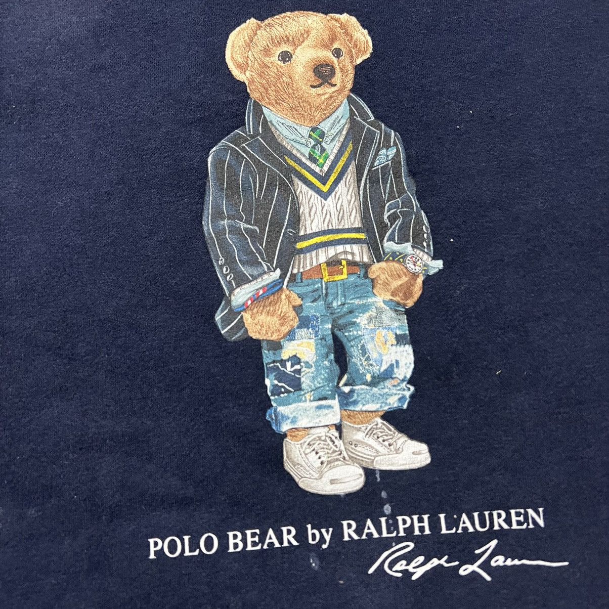 Polo Ralph Lauren × Ralph Lauren × Vintage Polo Bear by Polo Ralph Lauren Graphic Crewneck Sweater Size US XXL / EU 58 / 5 - 3 Thumbnail