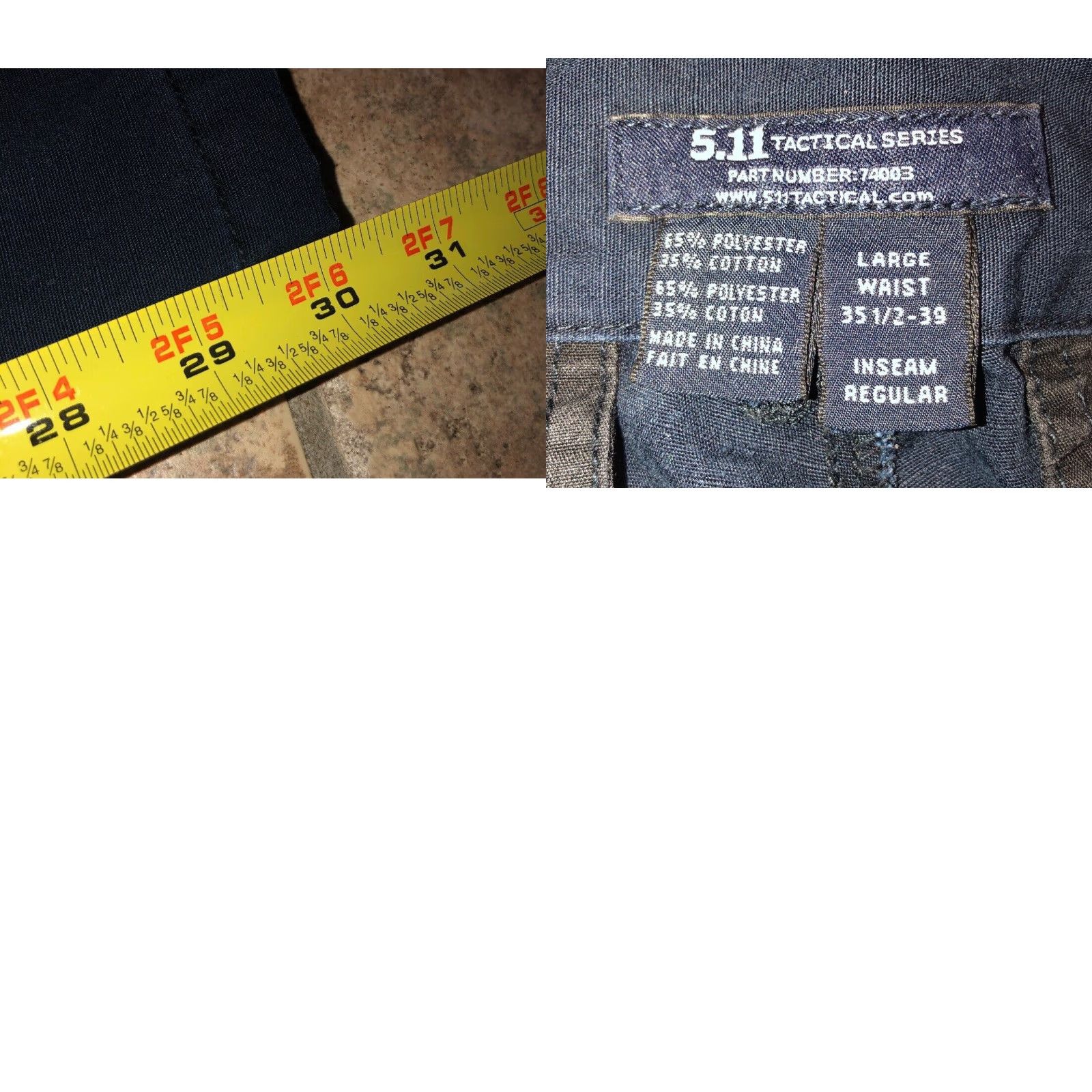 Vintage 5.11 Tactical Casual Pants Men's Navy Blue Size 35-39 Padded Knees Size US 35 - 8 Thumbnail