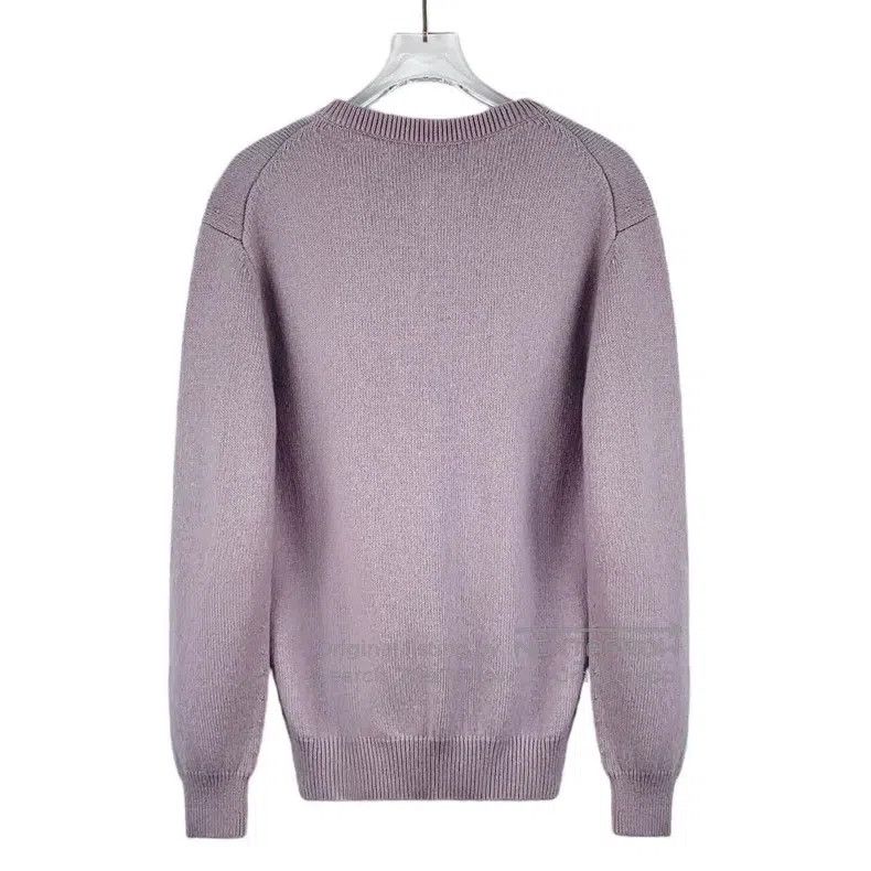 Dior Dior Purple logo embroidered cashmere round neck single-br Size US XS / EU 42 / 0 - 2 Thumbnail
