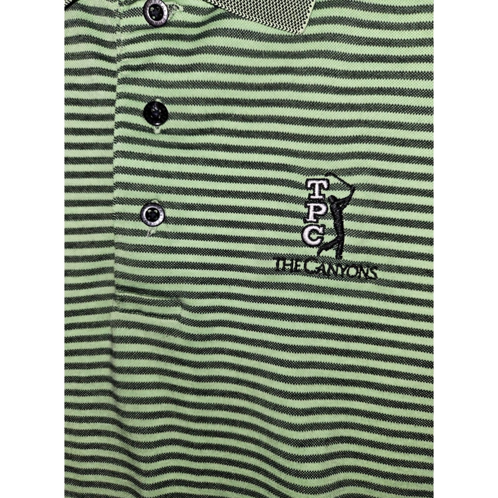 Vintage VINTAGE Teháma Polo Shirt Men XL Green Striped 60% Pima Cotton Hang'em Dry Golf Striped Embroidered Logo Short Sleeve Collared M Size US XL / EU 56 / 4 - 6 Thumbnail