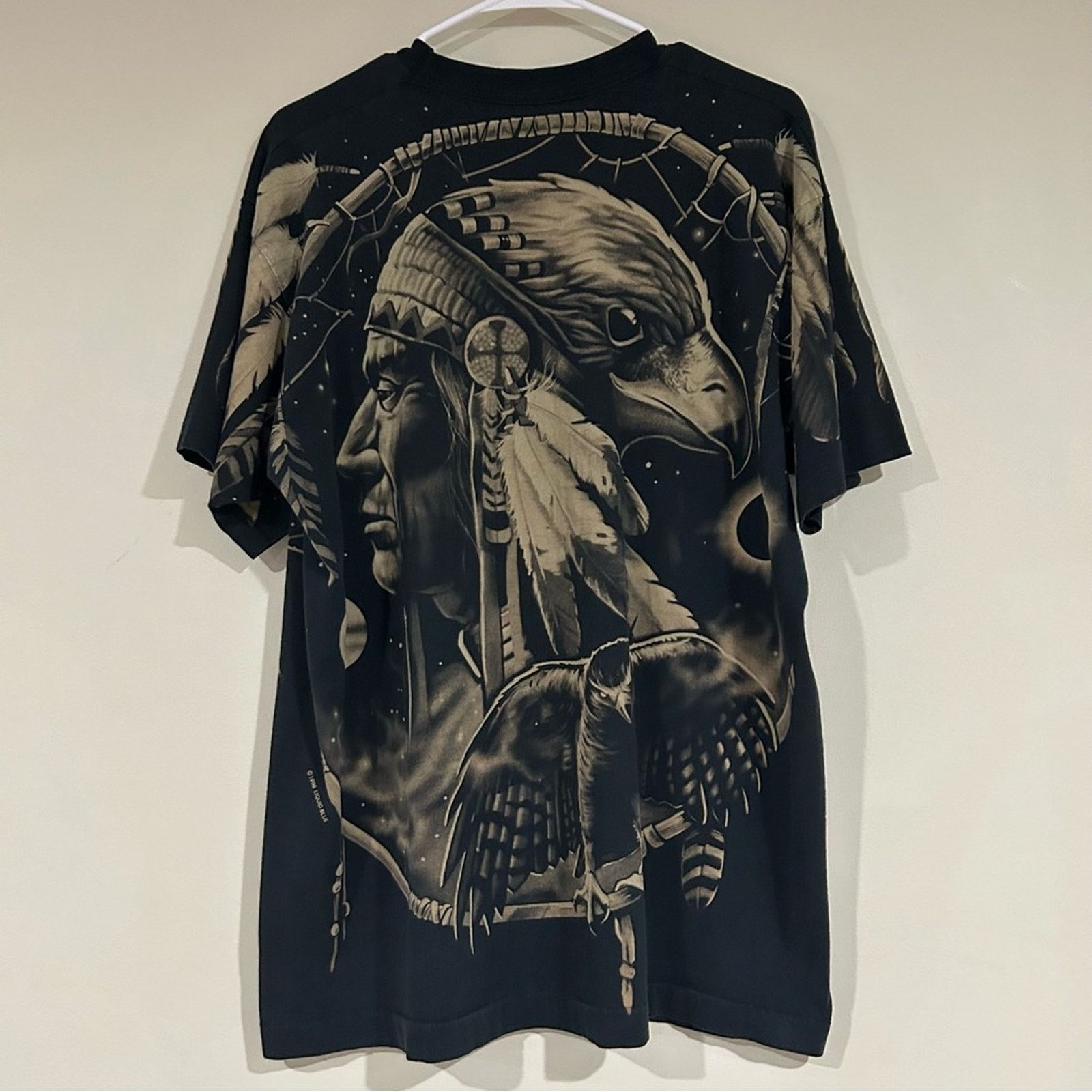 Liquid Blue Vintage 1996 Native American Wolf AOP Shirt Size US L / EU 52-54 / 3 - 2 Thumbnail