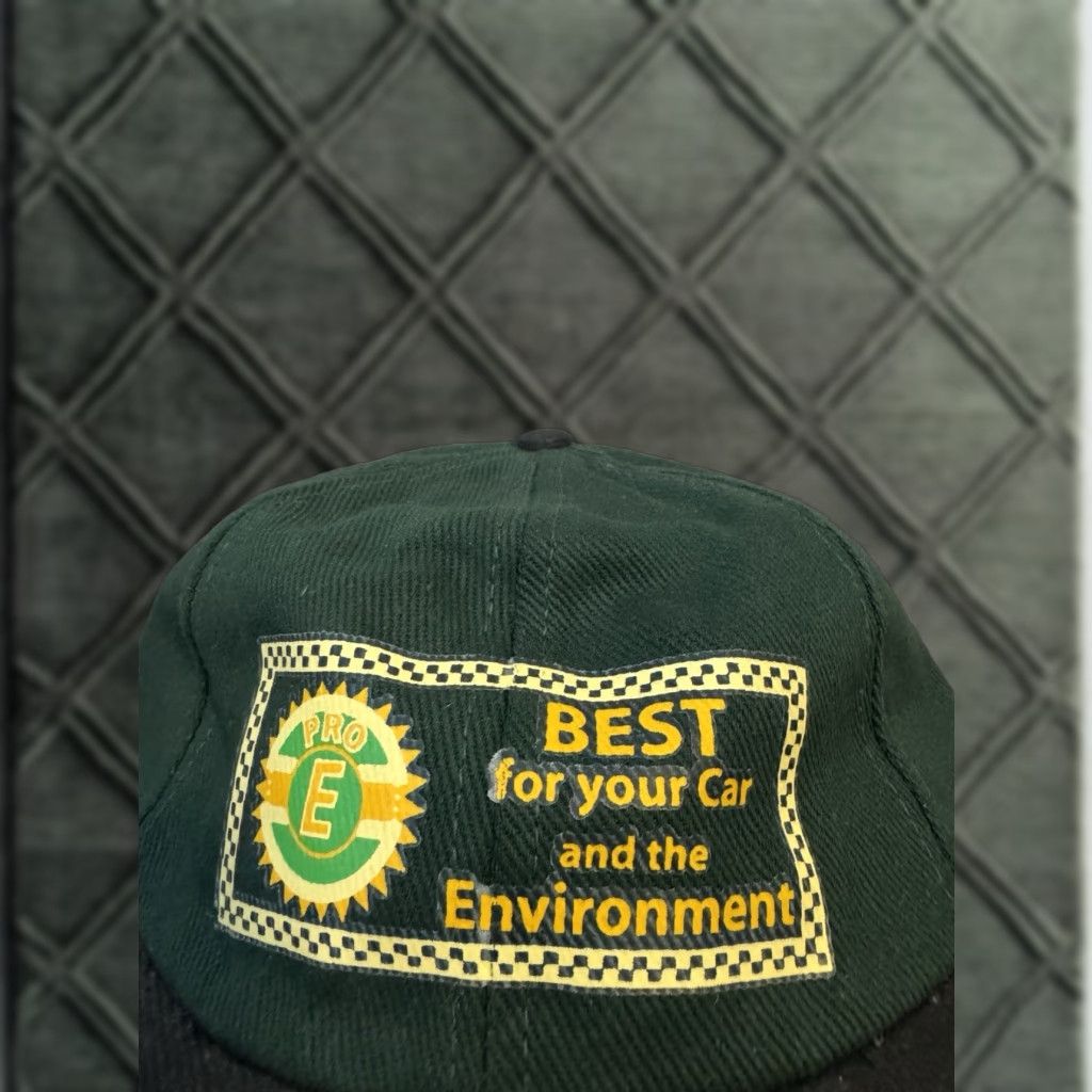 Vintage VINTAGE EcoFibre Baseball Cap Men Green NWT Leather Strap Back Hat Cars Theme One Size Size ONE SIZE - 1 Thumbnail