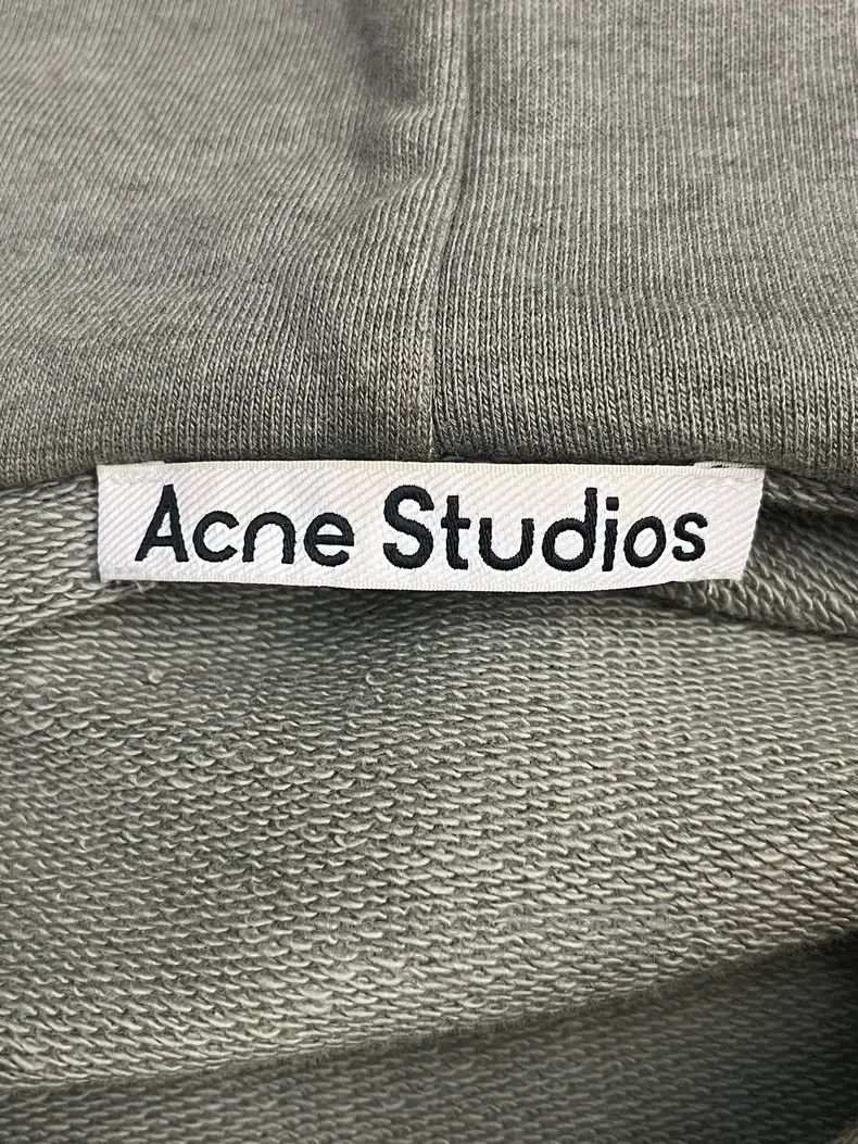 Acne Studios Acne Studios FW24 Vintage Hole Zip Hoodie - Moss Green Size US XXS / EU 40 - 3 Thumbnail