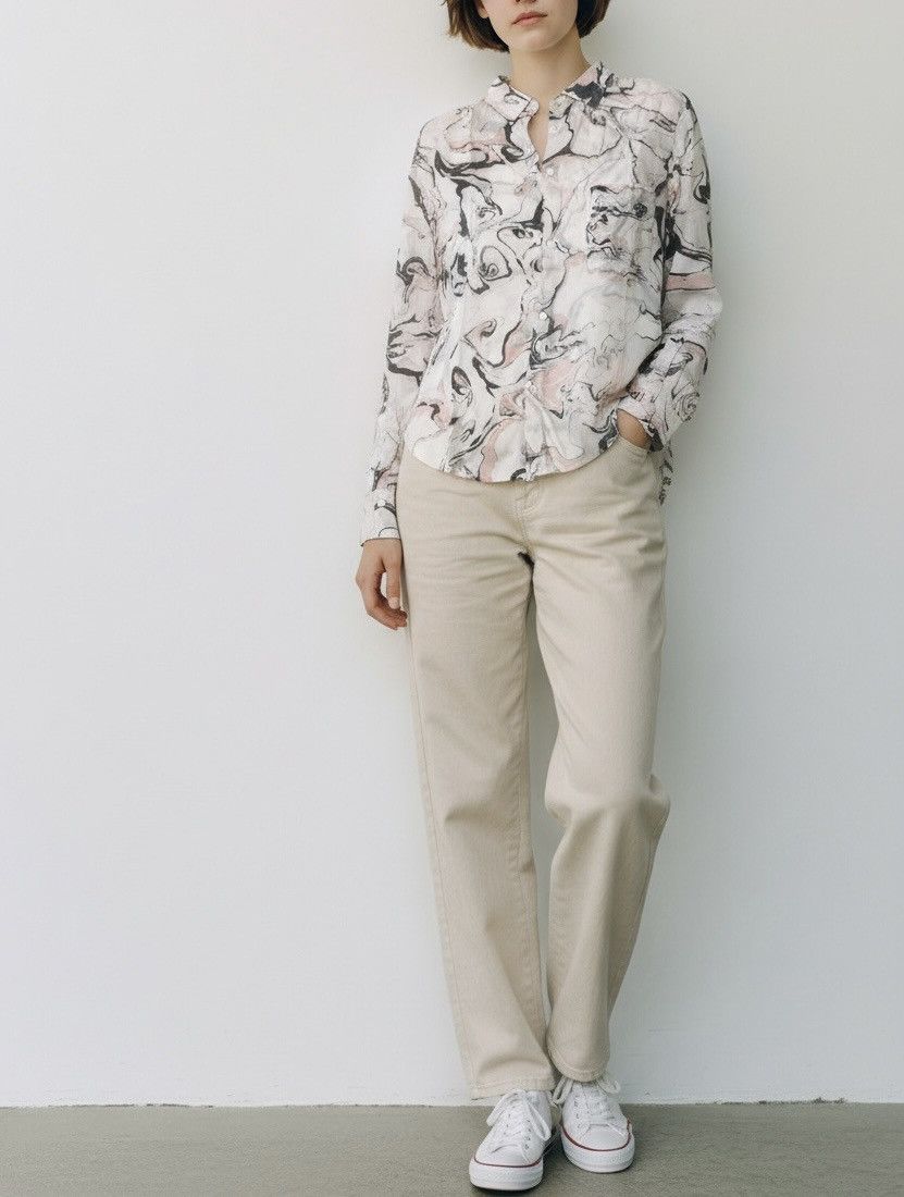 Yohji Yamamoto Vintage yohji yamamoto y’s flowy printed button up Size US S / EU 44-46 / 1 - 3 Thumbnail