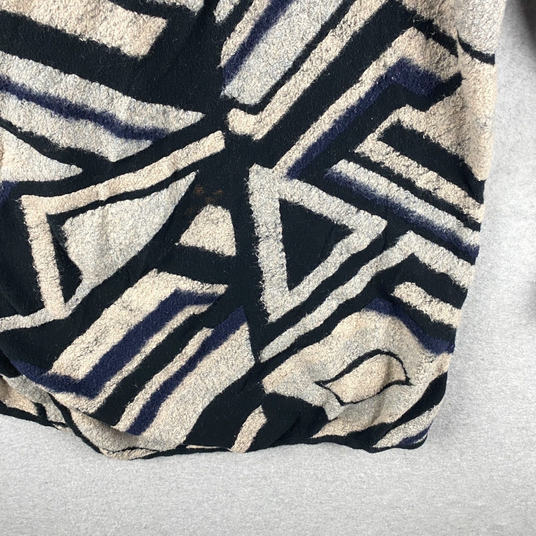 Lucky Brand Lucky Brand Cardigan Sweater Womens L Multicolor Geometric Open Front Round Neck Long Sleeve Pullover Regular Fit Machine Washable Size L / US 10 / IT 46 - 4 Thumbnail