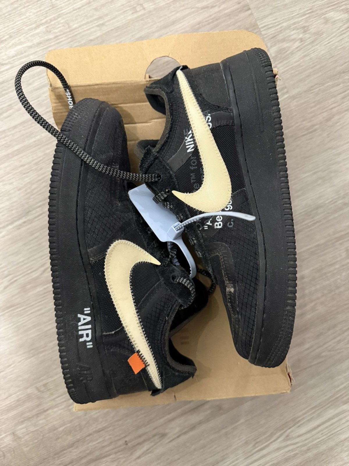 Nike × Off-White × Virgil Abloh Black Off White Air Force 1 Size US 8 / EU 41 - 12 Thumbnail