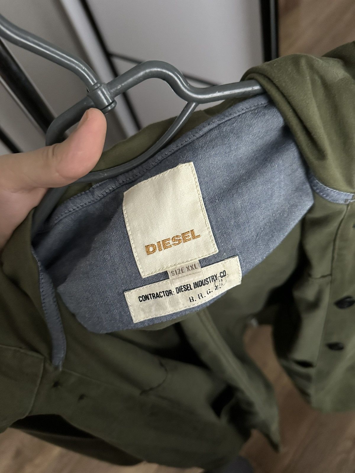 Diesel Diesel Double Coat Canvas Military Jacket Size US XXL / EU 58 / 5 - 12 Thumbnail