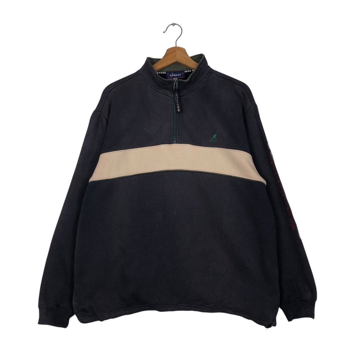 Kangol 📌Vintage Half Zipper Collage Sweatshirt Kangol Size US L / EU 52-54 / 3 - 2 Thumbnail