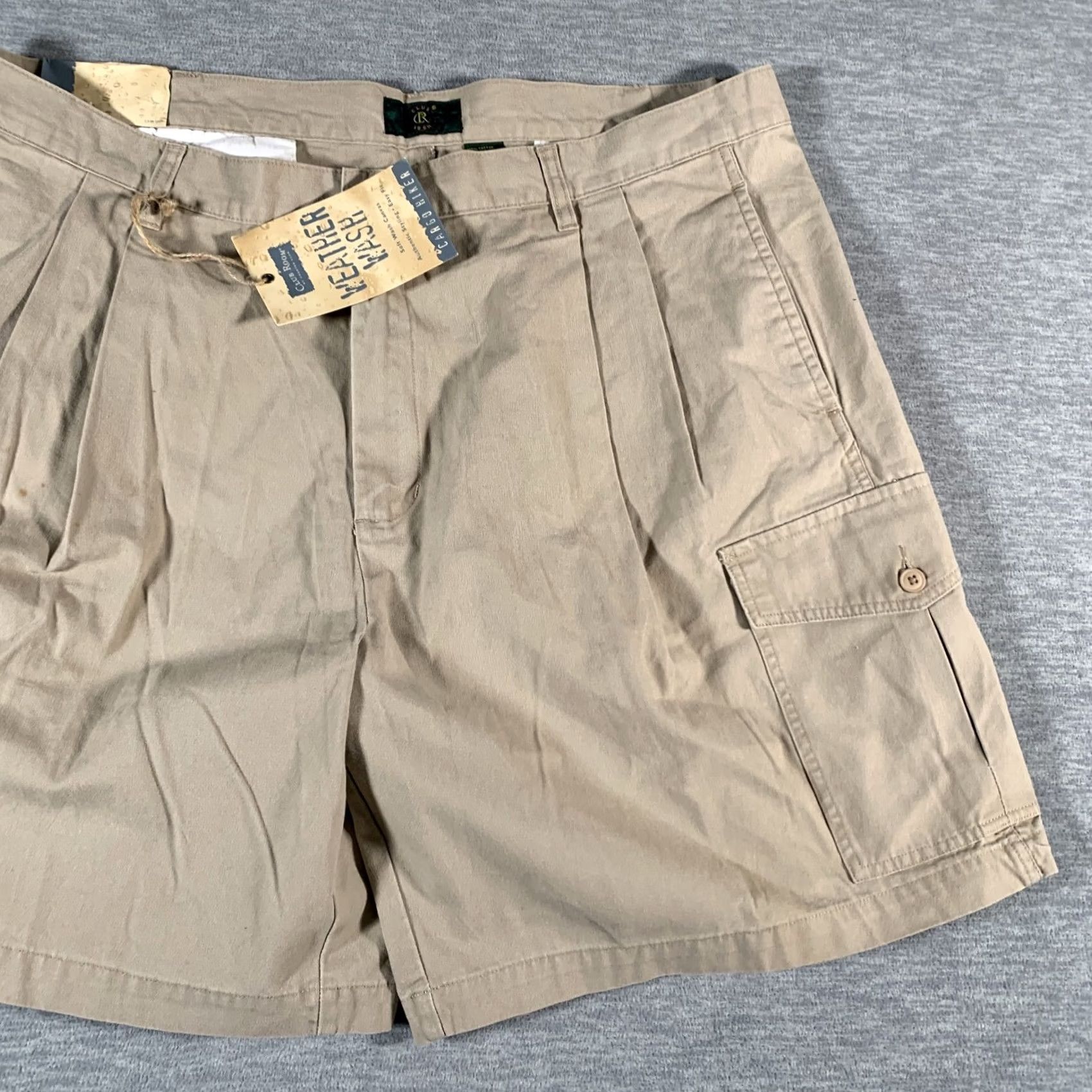 Club Room Club Room Cargo Shorts Mens 42 Khaki Weather Wash Canvas Outdoor Utility NWT Size US 42 / EU 58 - 2 Thumbnail