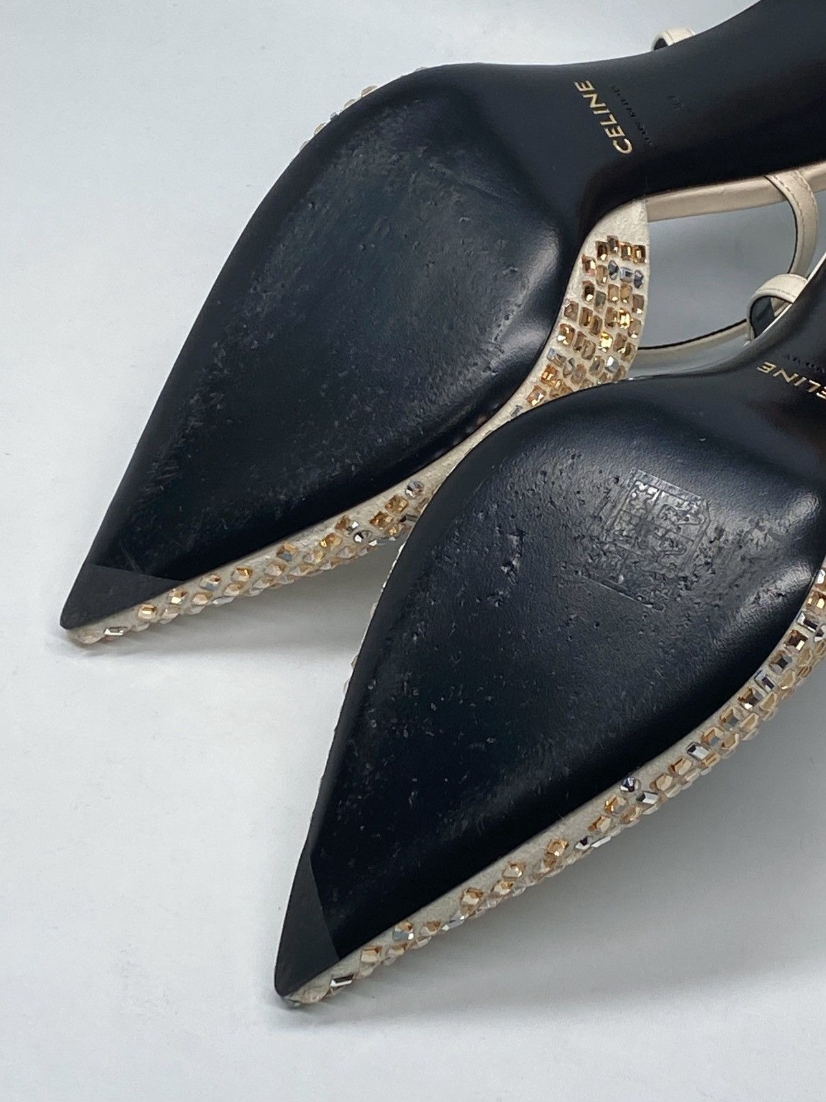 Celine Celine Kitten Suede Strap Embellished Pumps size 39 Size US 9 / IT 39 - 13 Thumbnail