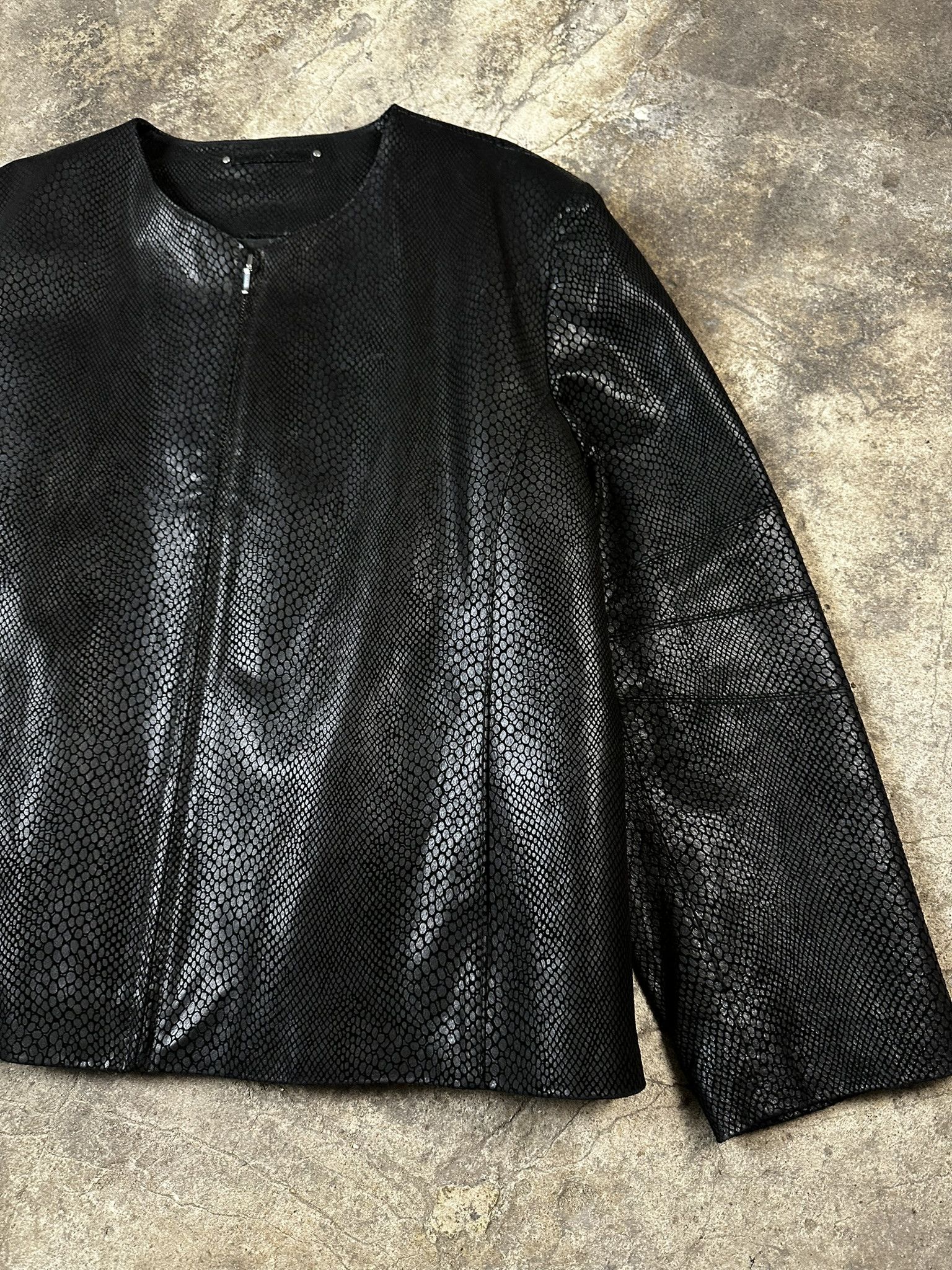 Vintage Vintage Snakeskin Leather Bomber Biker Snake Jacket Size US M / EU 48-50 / 2 - 3 Thumbnail