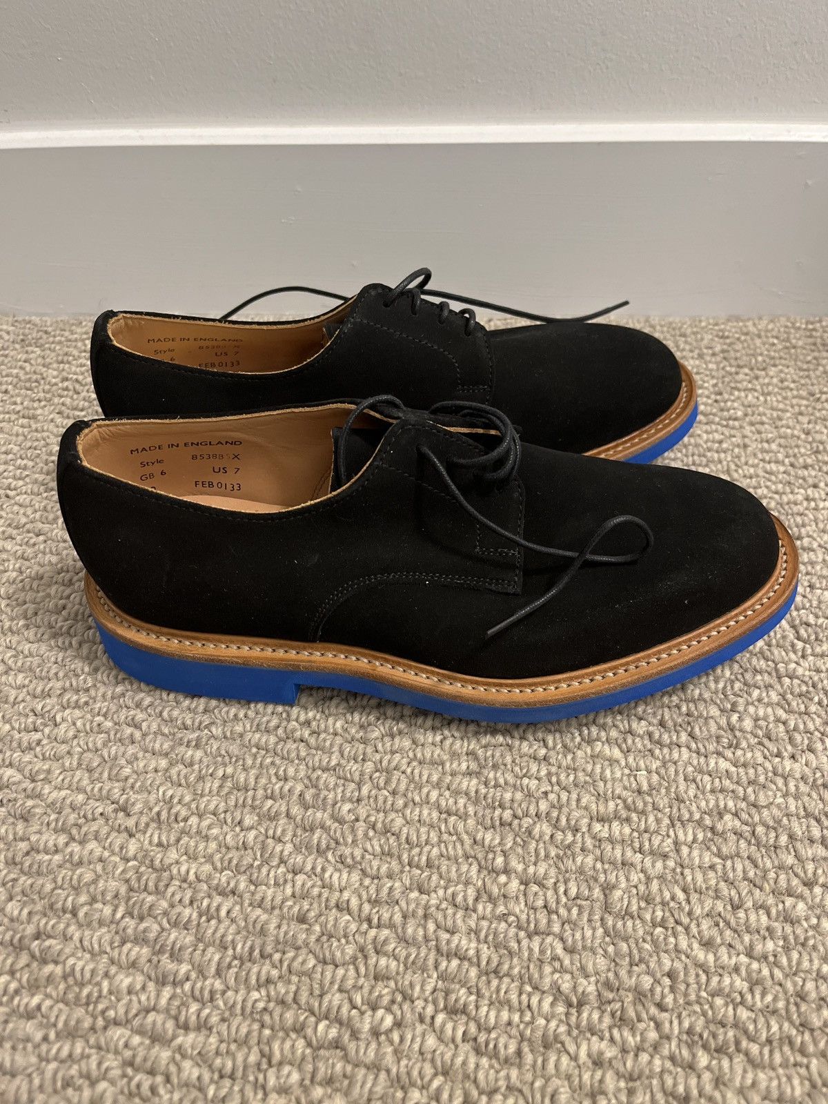 Mark McNairy Black Suede derby shoe Size US 7 / EU 40 - 3 Thumbnail