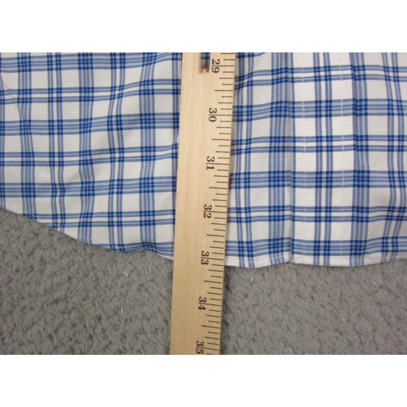 Brooks Brothers Brooks Brothers Shirt XL Adult Blue Check Supima Cotton Mens Regular Button-Up Size US XL / EU 56 / 4 - 7 Thumbnail
