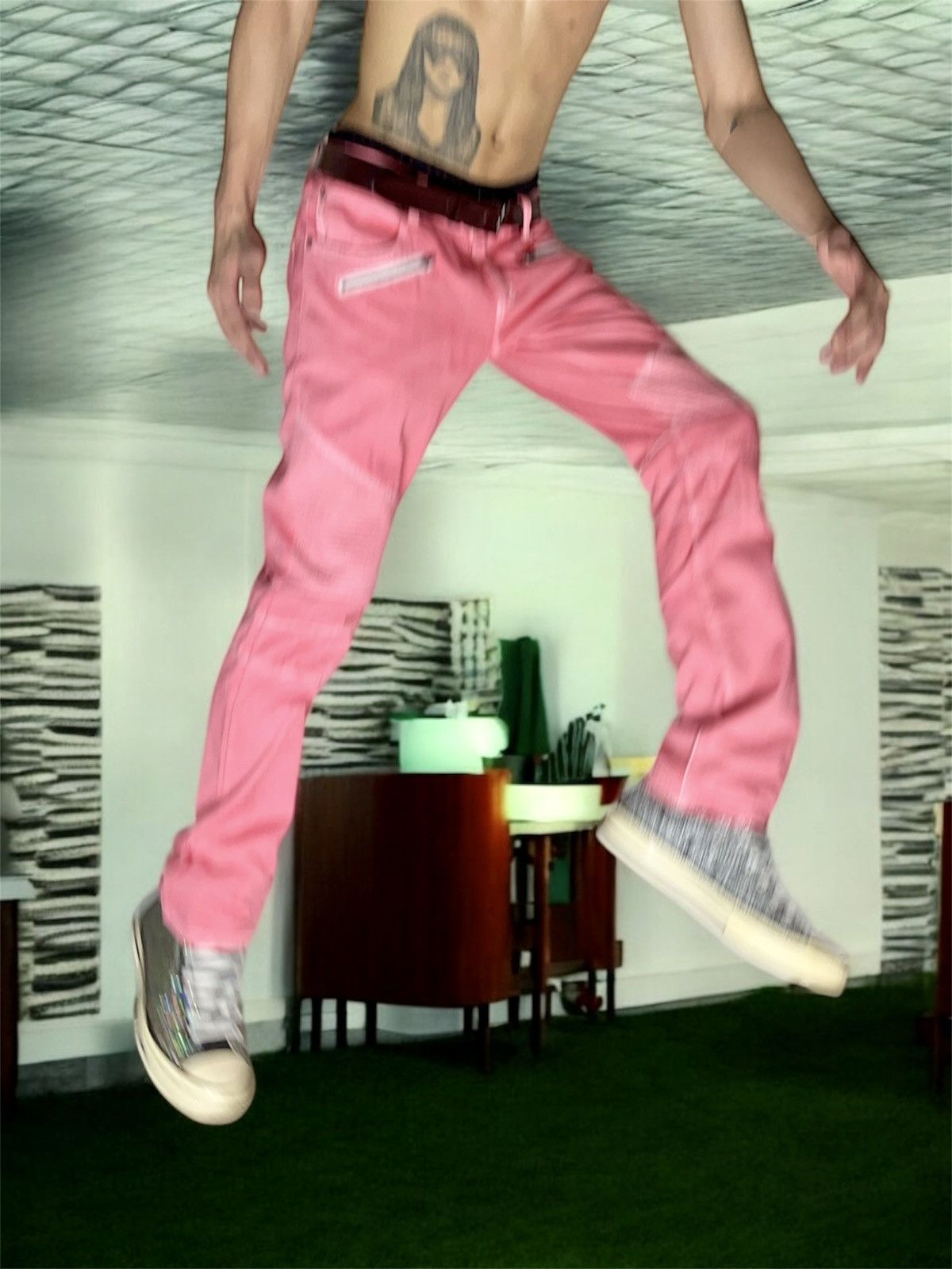 In The Attic In the attic fuchsia pink biker pants Size US 31 - 2 Thumbnail